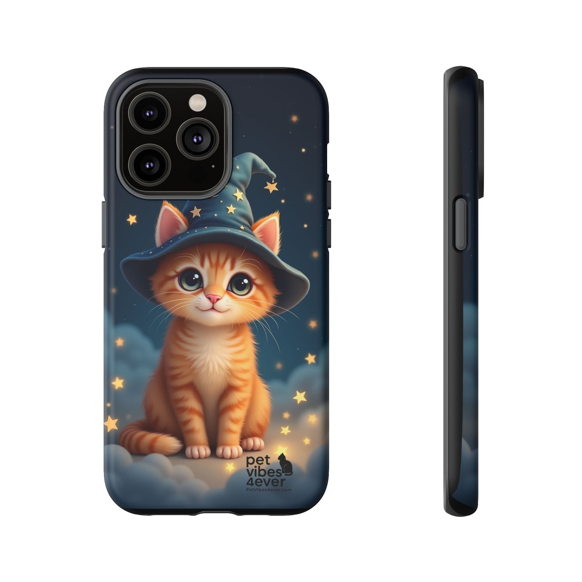 Cat-Themed Phone Case, Cute Cat Case, Pet Lover Gift, Kawaii Phone Accessory, Celestial Cat Design, Stylish Gadget Protector