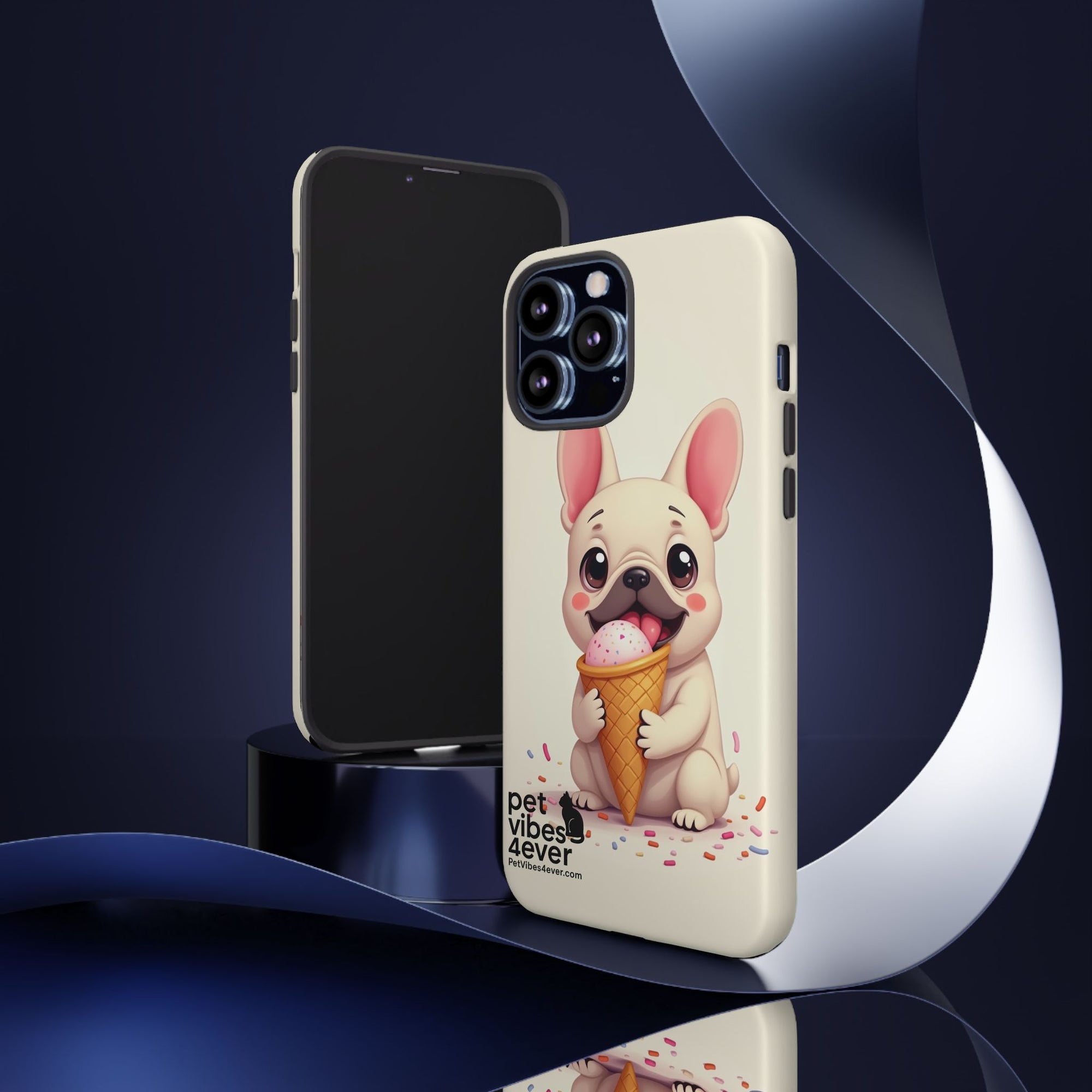 Cute Dog Case, Adorable Puppy Phone Cover, Pet Lover Gift, Ice Cream Design, Fun Accessories for Pet Owners