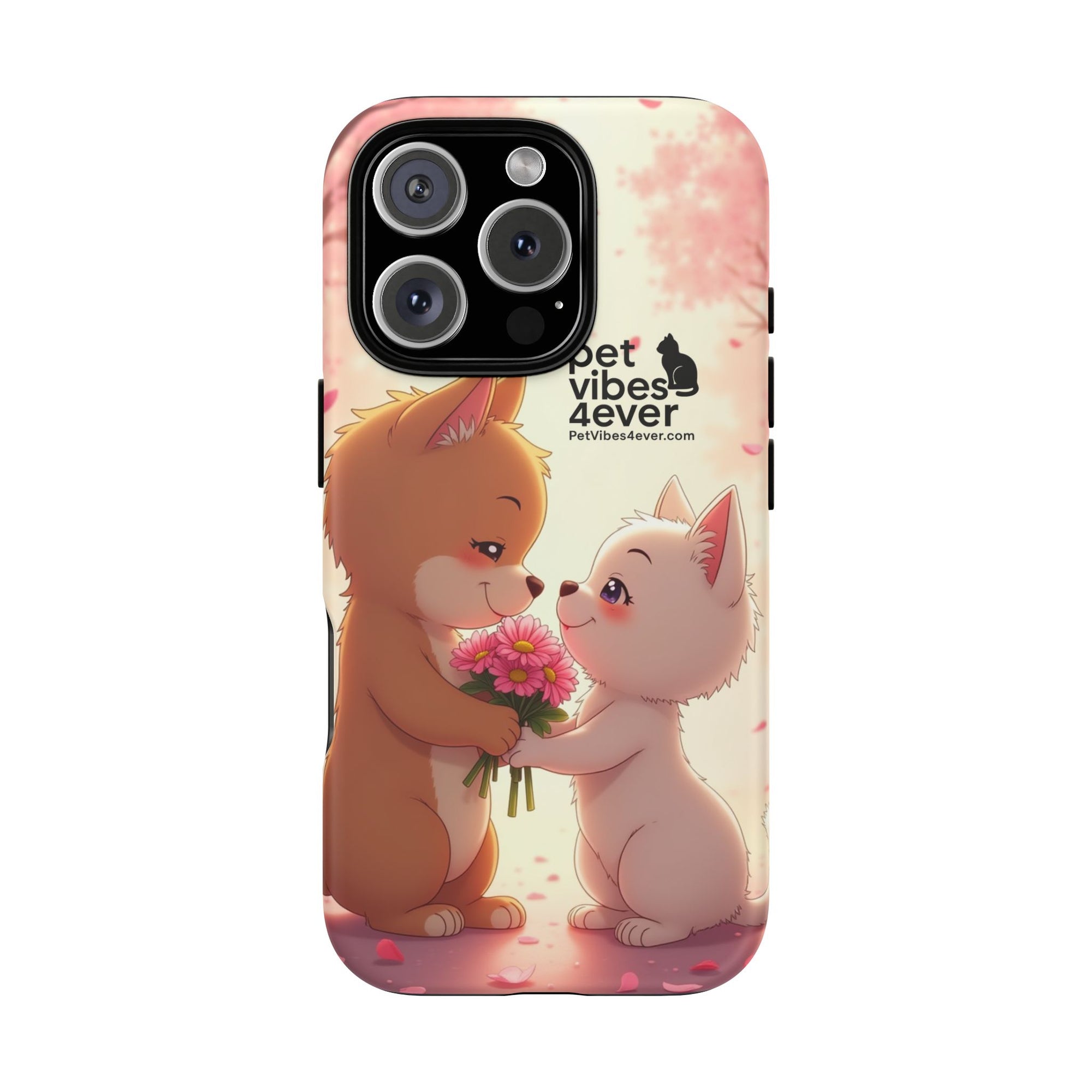 Cute Pet Phone Case, Animal Lovers Gift, Valentine’s Day Present, Custom Phone Cover, Happy Couple Design, Pet Vibes Forever