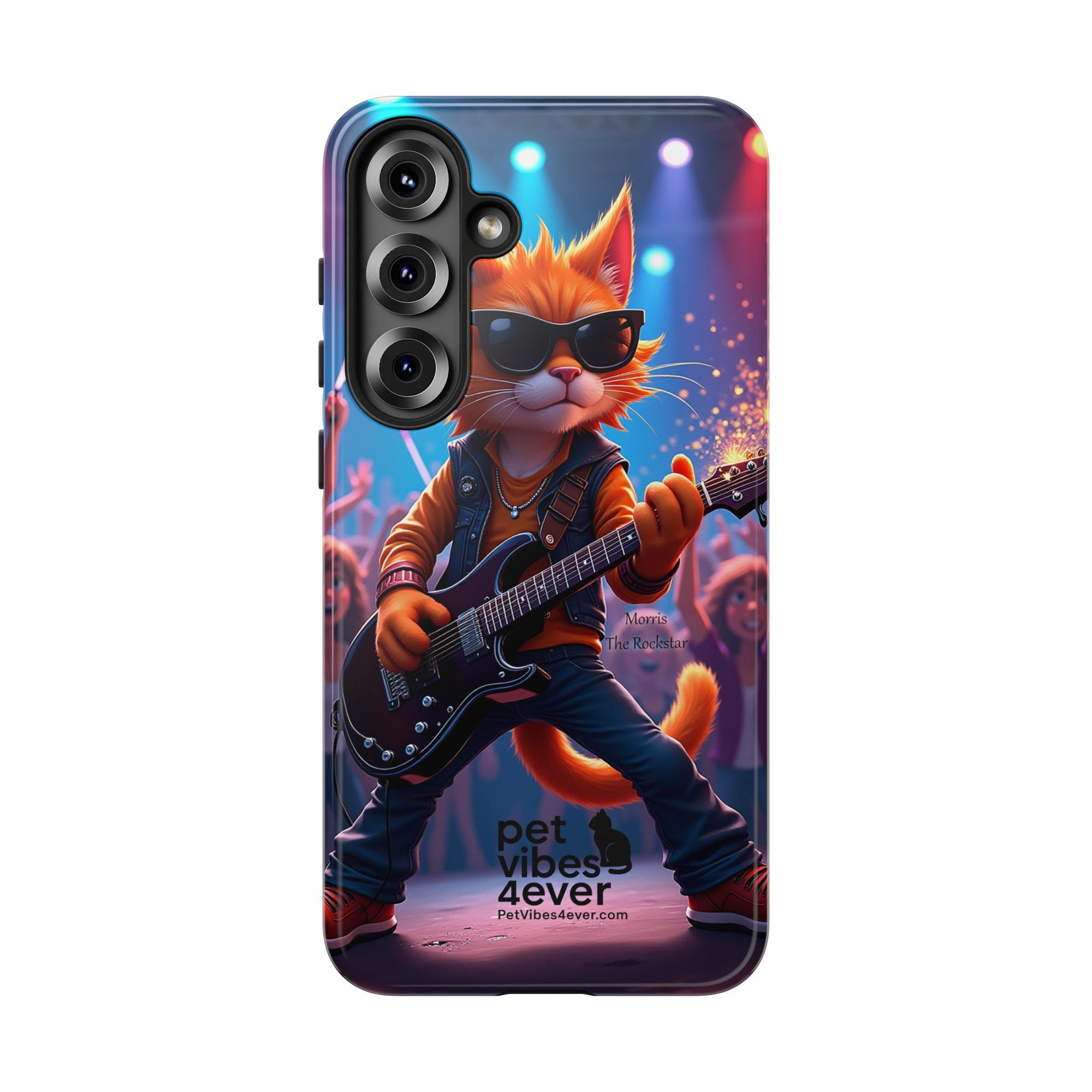 Guitar Cat Phone Case | Fun Pet Vibes | Unique Gift for Cat Lovers, Music Fans, Pet Owners, Birthday, Holidays, Personal Use