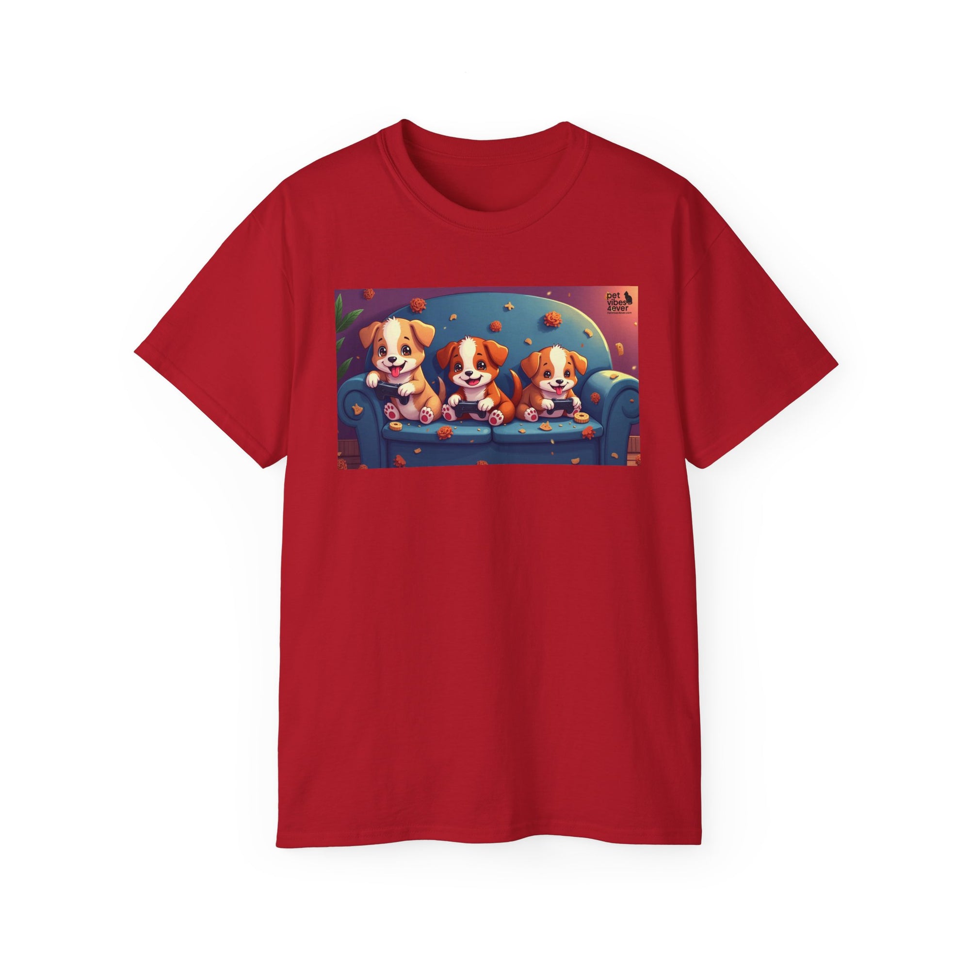 Cute Puppy Friends Unisex Tee, Pet Lover Gift, Dog Themed Shirt, Casual Wear, Animal Lover Apparel
