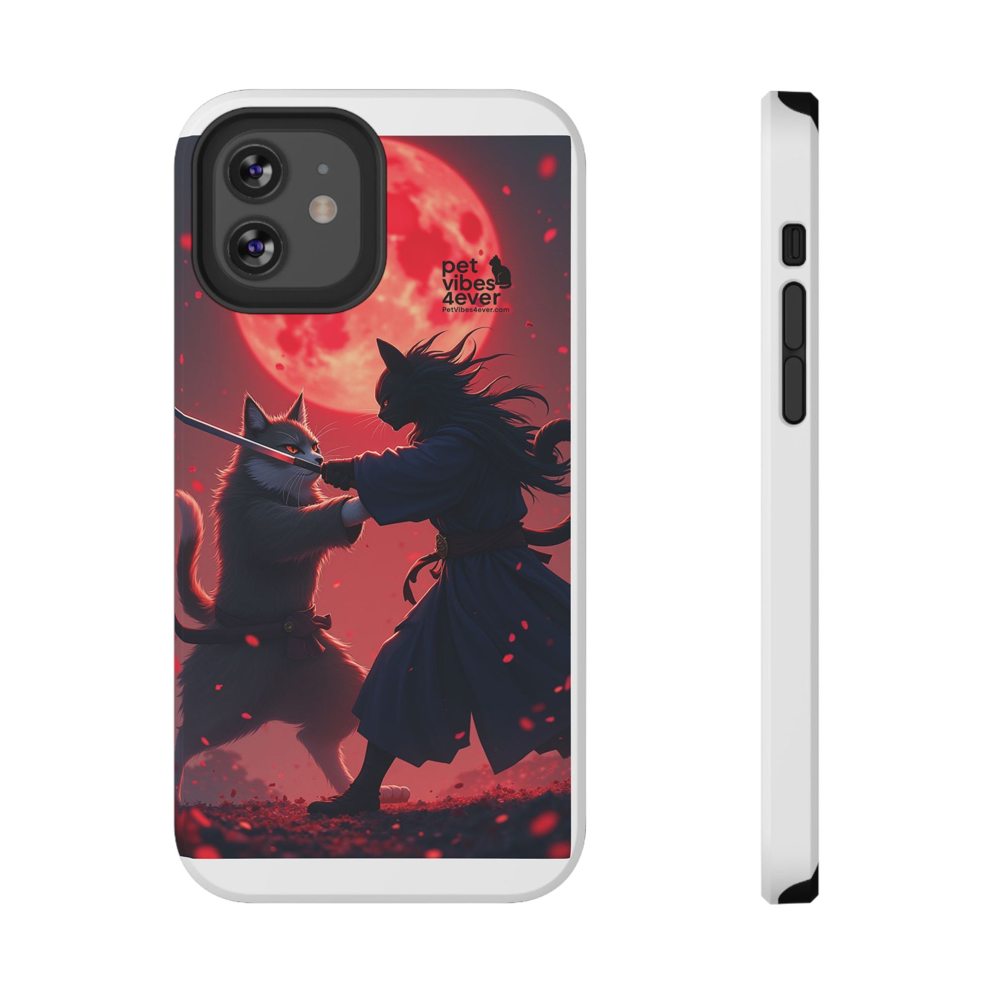 Samurai Cat Phone Case – Impact-Resistant, Pet Lovers, Cool Tech Accessories, Anime Aesthetic, Unique Gifts