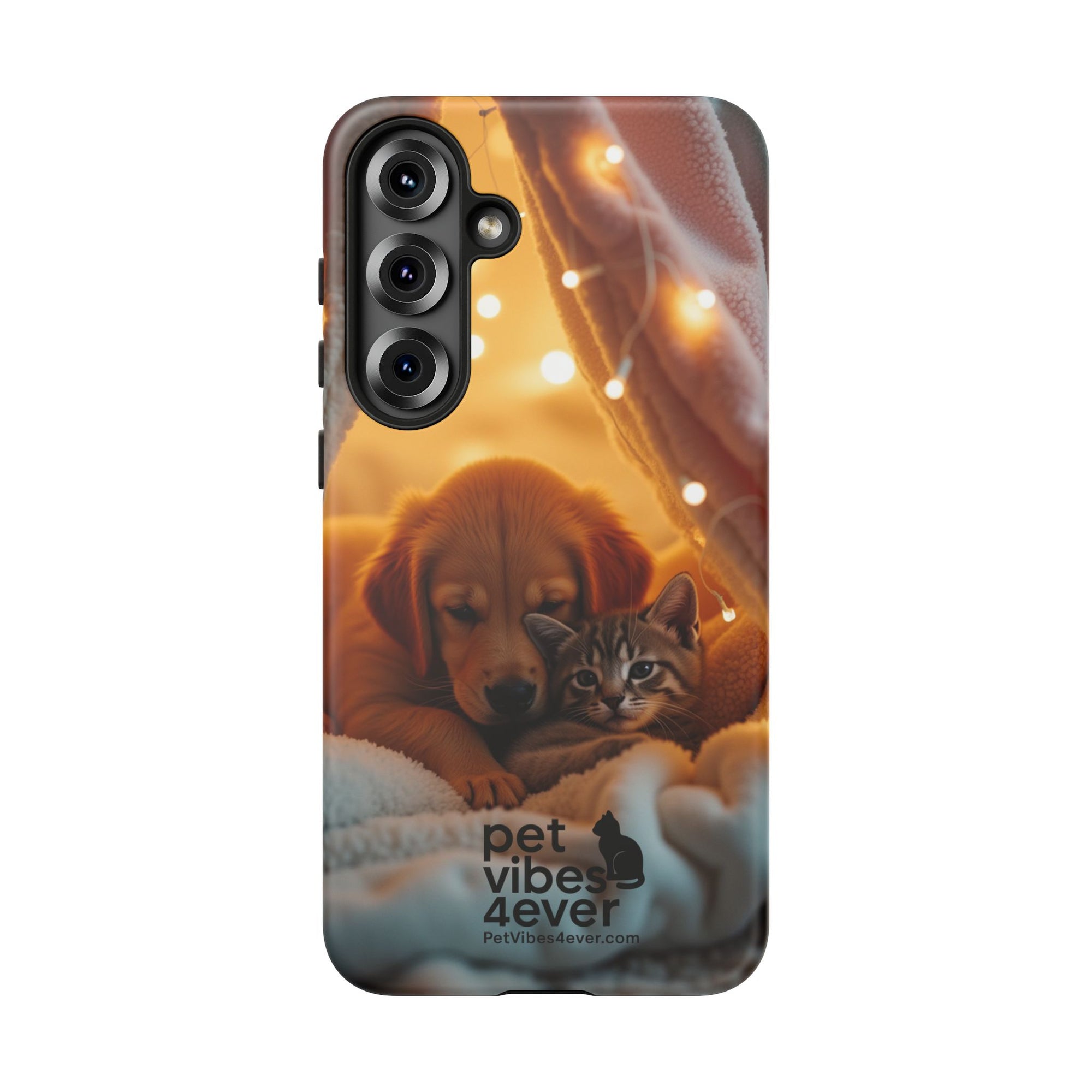 Pet Vibes Phone Case - Cute Dog & Cat Design, Animal Lover Gift, Customizable Pet Phone Cover, Collage Print Case for Kids