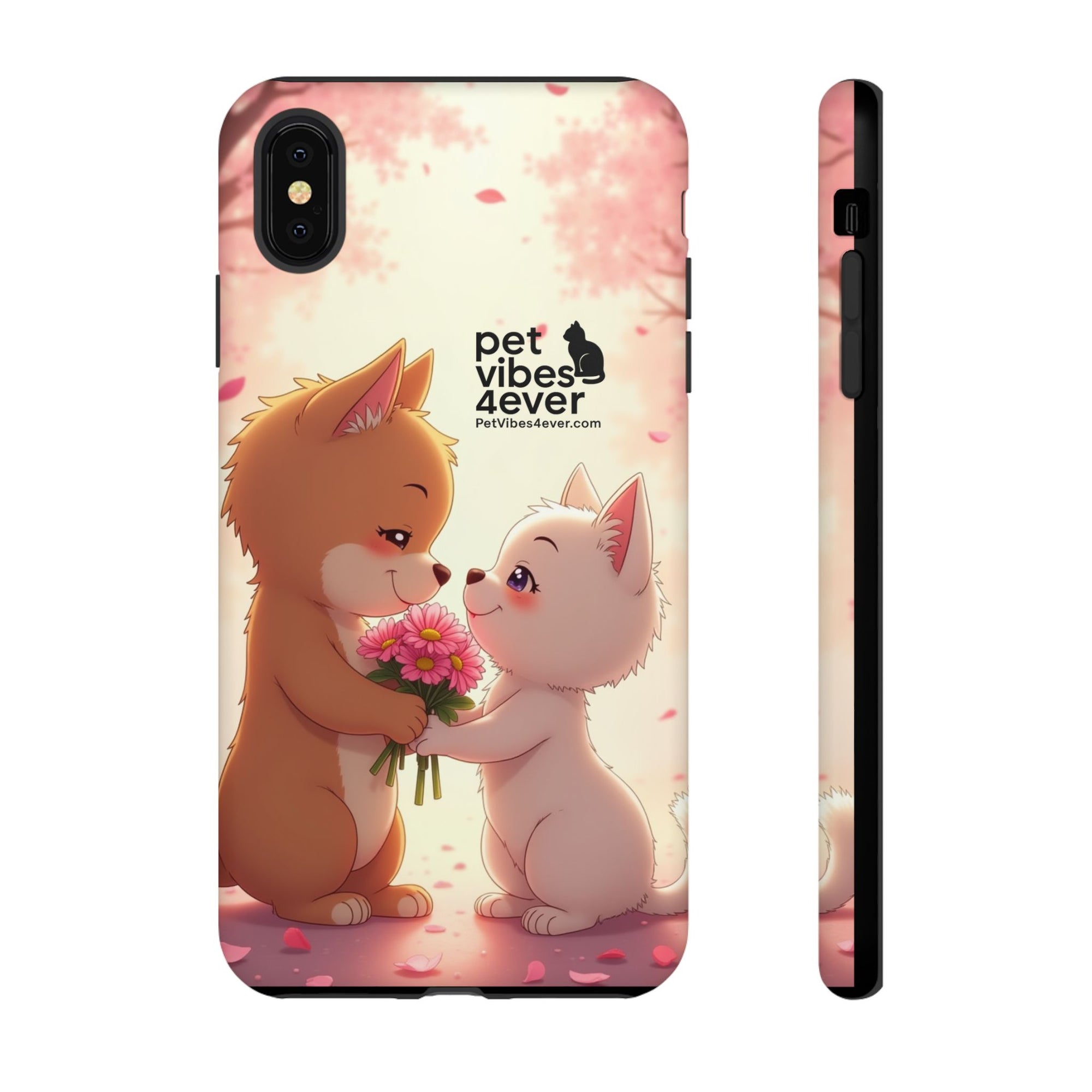 Cute Pet Phone Case, Animal Lovers Gift, Valentine’s Day Present, Custom Phone Cover, Happy Couple Design, Pet Vibes Forever