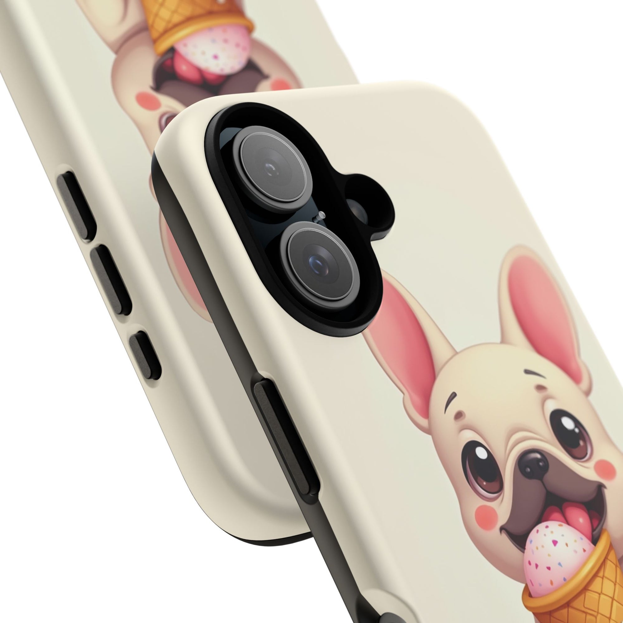 Cute Dog Case, Adorable Puppy Phone Cover, Pet Lover Gift, Ice Cream Design, Fun Accessories for Pet Owners