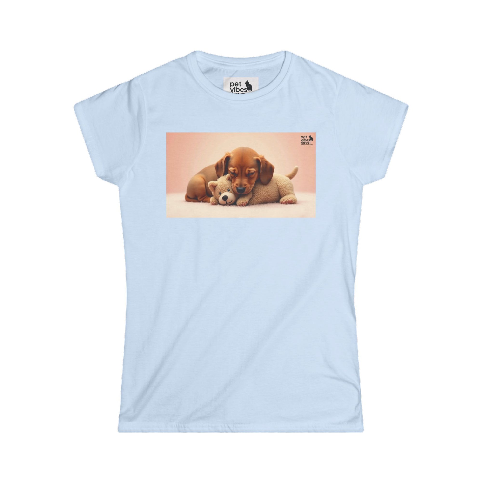 Adorable Puppy Love Women's Softstyle Tee, Cute Pet T-Shirt, Dog Lover Gift, Animal Lover Shirt, Perfect for Casual Wear