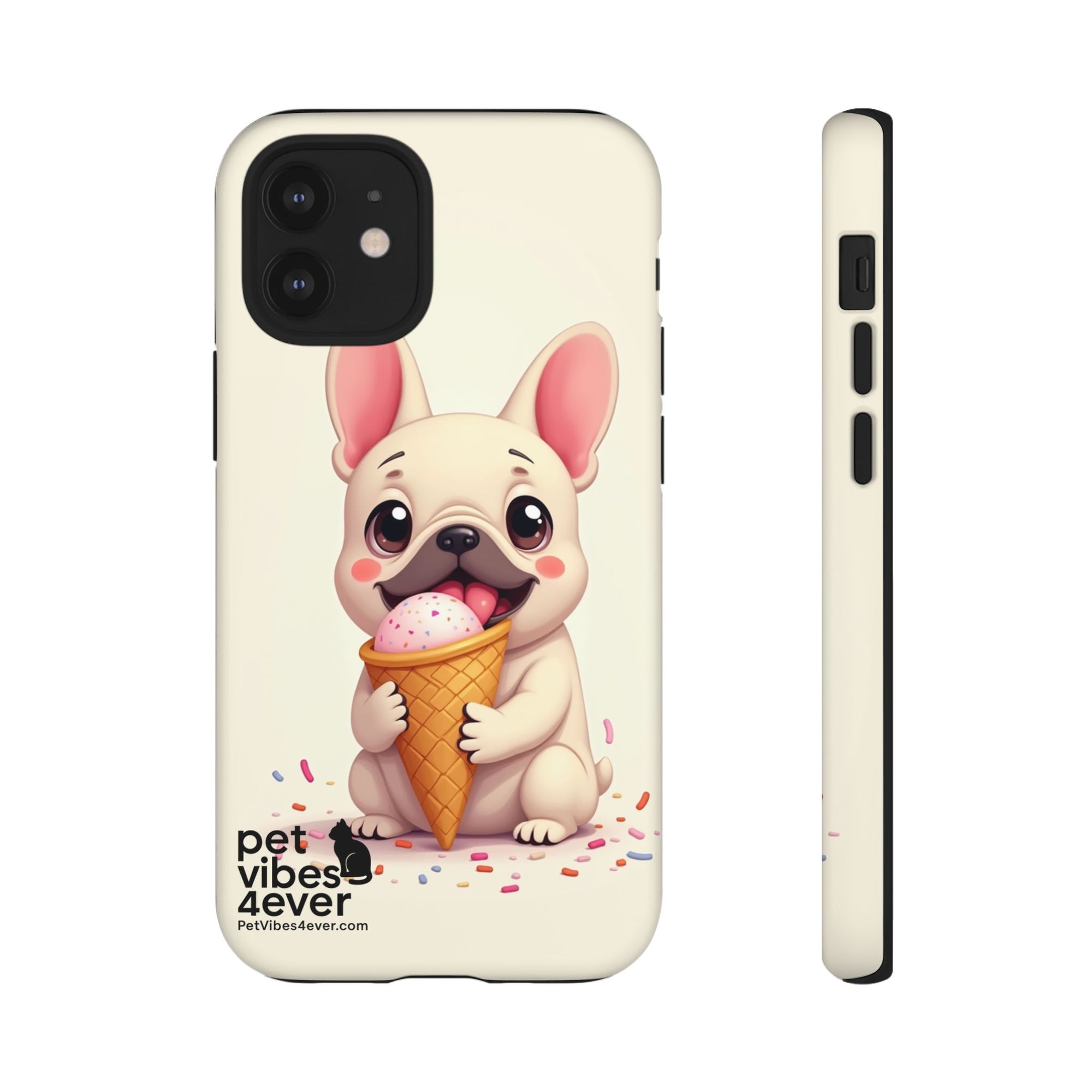Cute Dog Case, Adorable Puppy Phone Cover, Pet Lover Gift, Ice Cream Design, Fun Accessories for Pet Owners