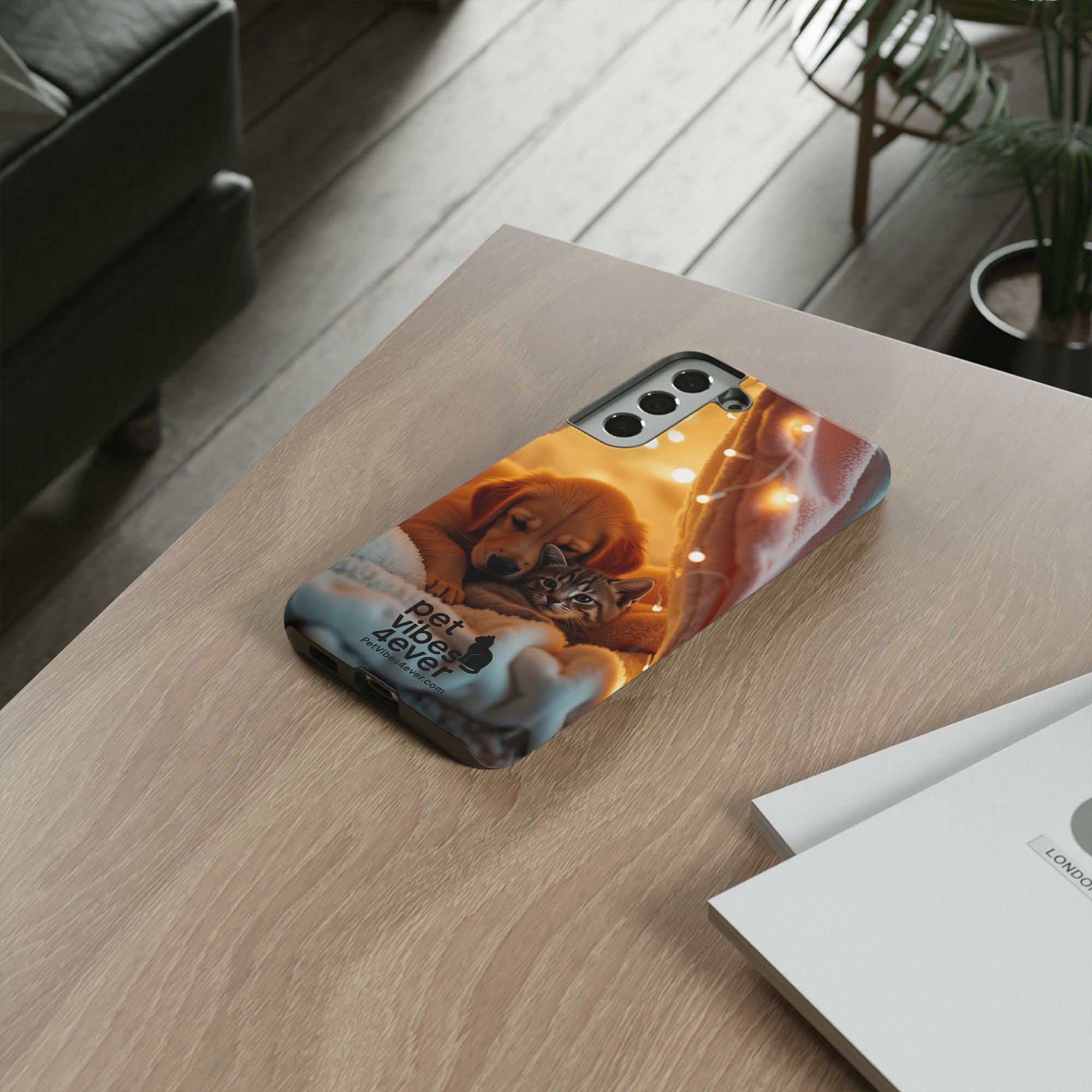 Pet Vibes Phone Case - Cute Dog & Cat Design, Animal Lover Gift, Customizable Pet Phone Cover, Collage Print Case for Kids