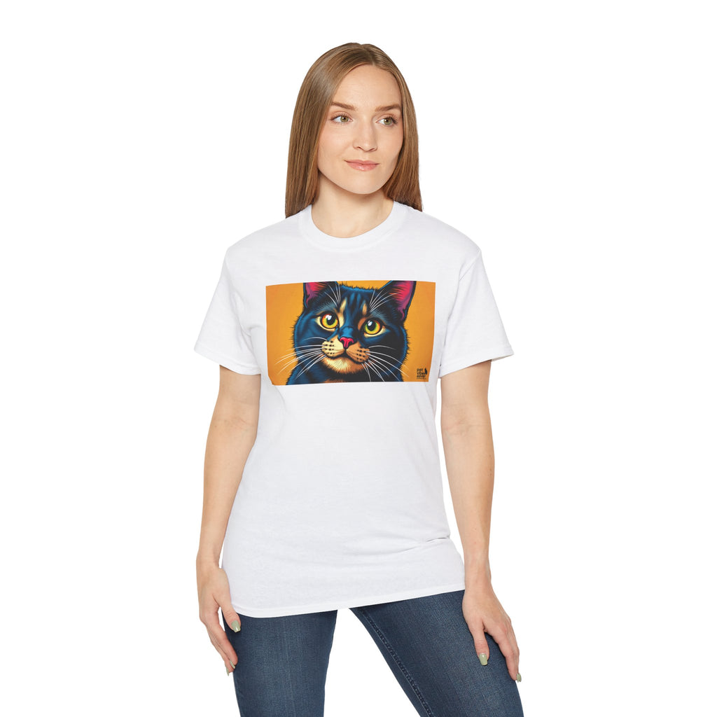 Whimsical Cat Art Tee, Funny Cat Lover Shirt, Gift for Cat Owners, Unique Pet Theme Apparel, Cozy Everyday Wear, Birthday Gift