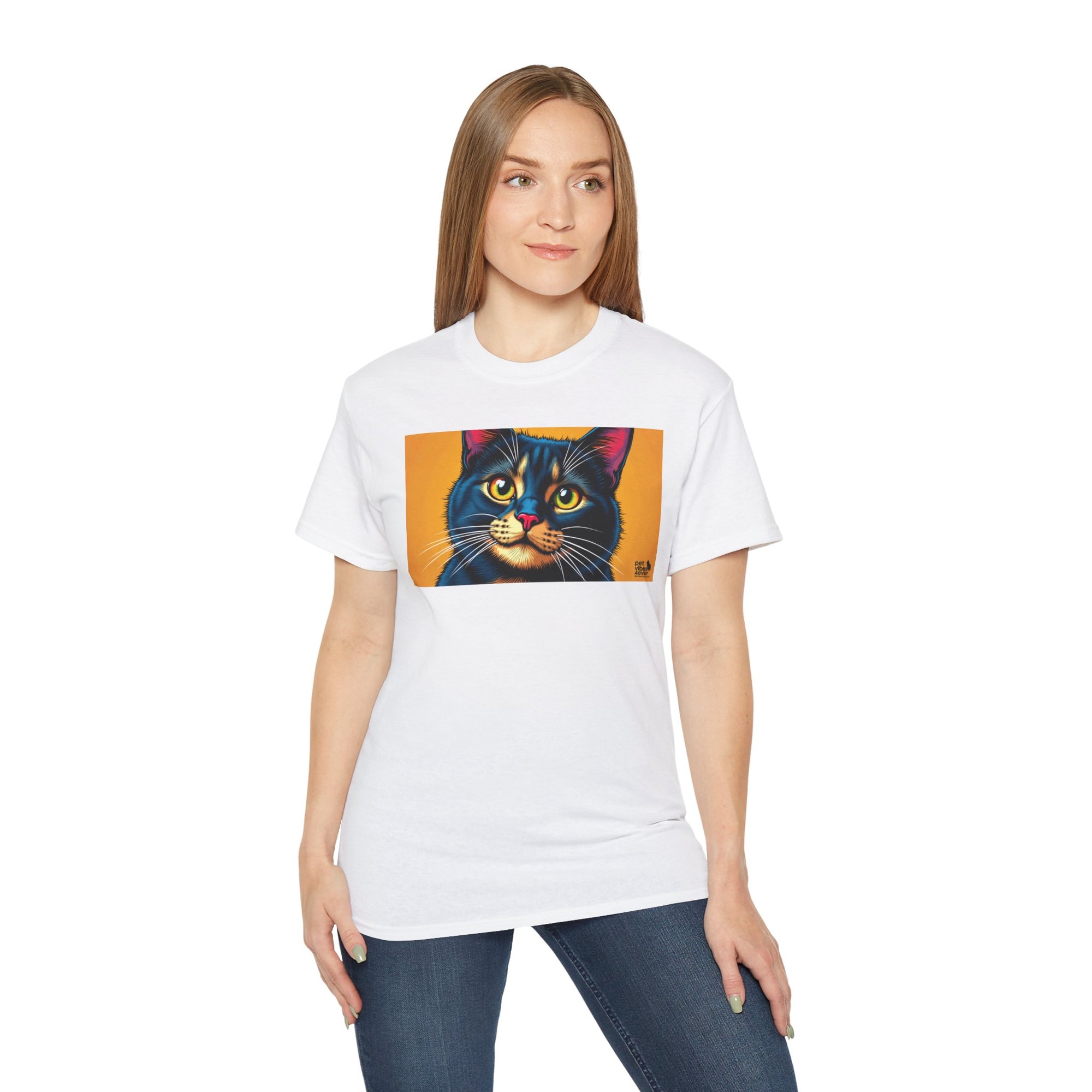 Whimsical Cat Art Tee, Funny Cat Lover Shirt, Gift for Cat Owners, Unique Pet Theme Apparel, Cozy Everyday Wear, Birthday Gift