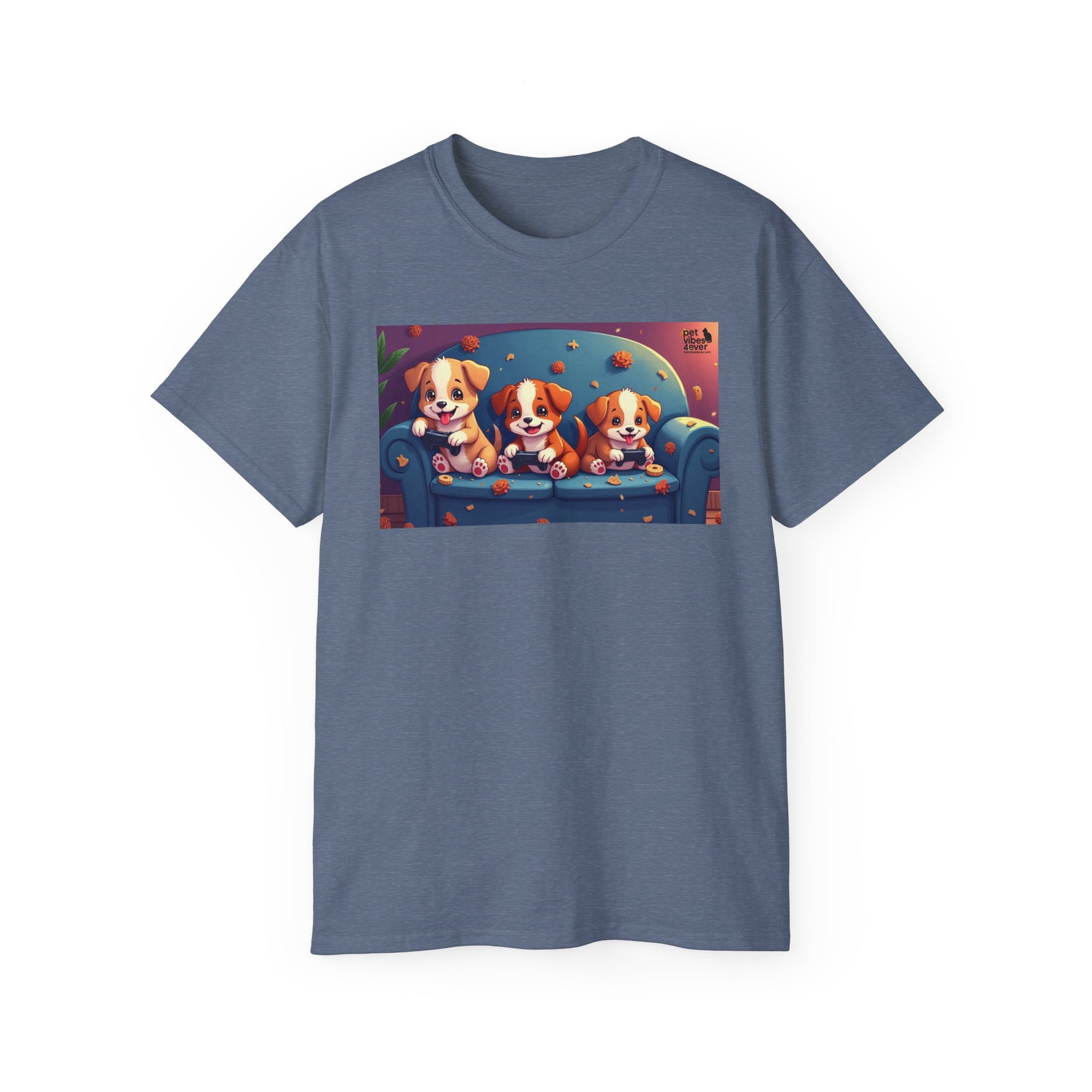 Cute Puppy Friends Unisex Tee, Pet Lover Gift, Dog Themed Shirt, Casual Wear, Animal Lover Apparel