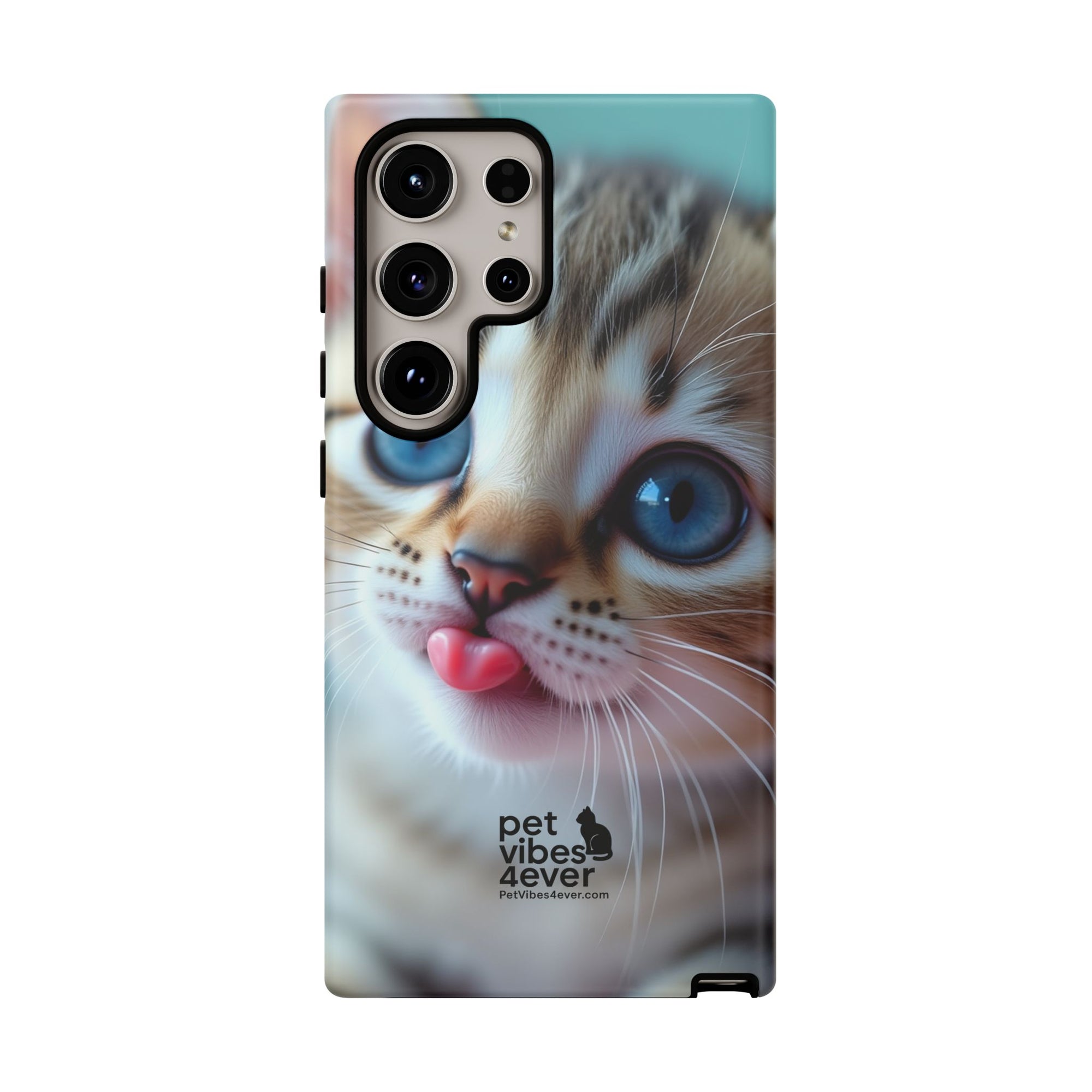 Cute Cat Phone Case, Pet Lover Gift, Durable Phone Cover, Animal Print Case, Cute Kitten Accessory