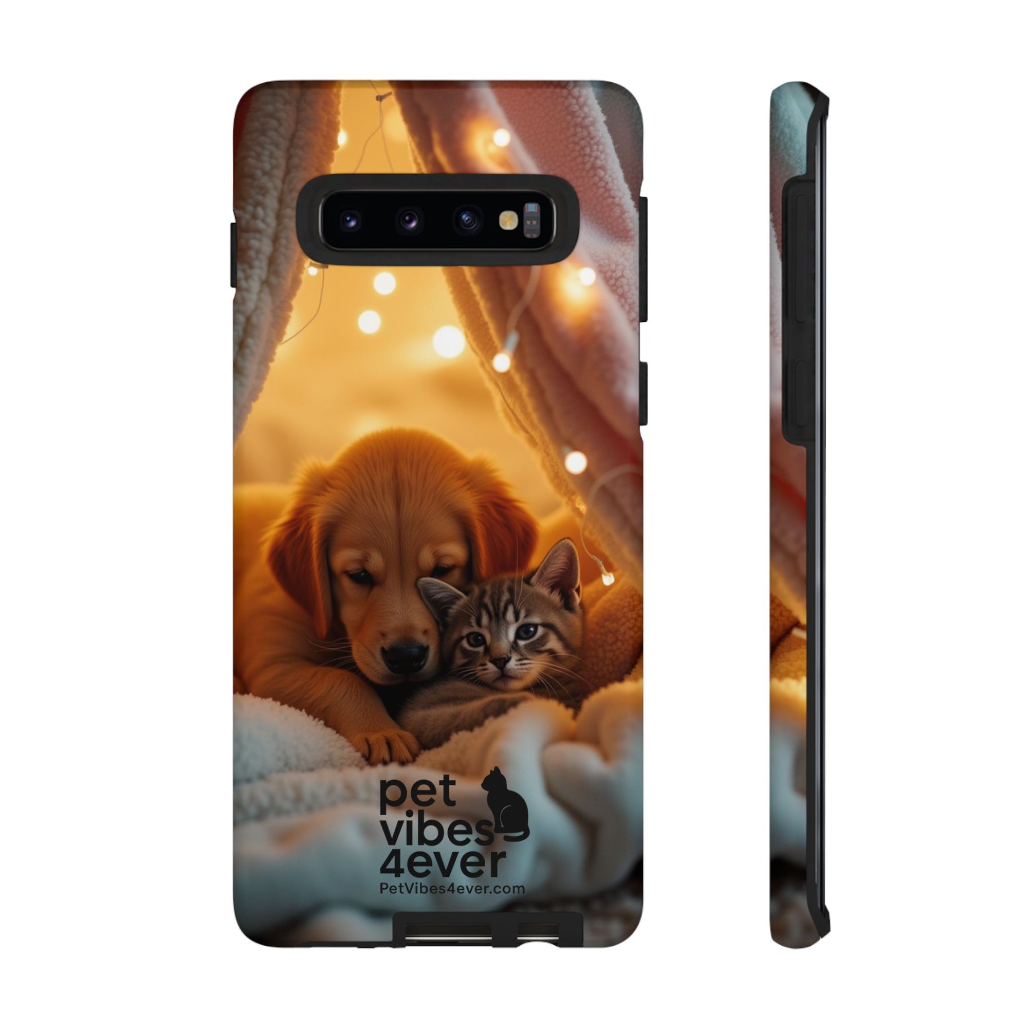 Pet Vibes Phone Case - Cute Dog & Cat Design, Animal Lover Gift, Customizable Pet Phone Cover, Collage Print Case for Kids