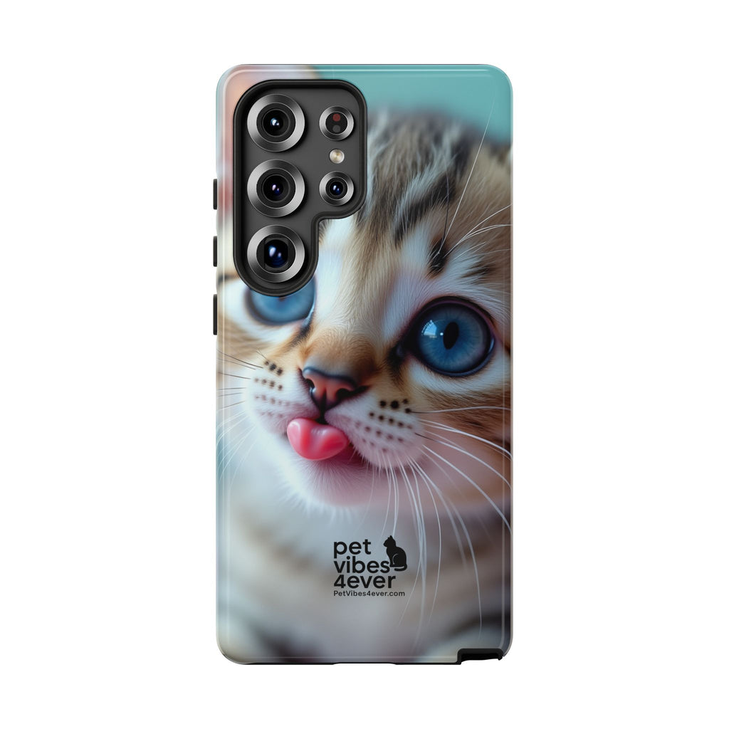 Cute Cat Phone Case, Pet Lover Gift, Durable Phone Cover, Animal Print Case, Cute Kitten Accessory