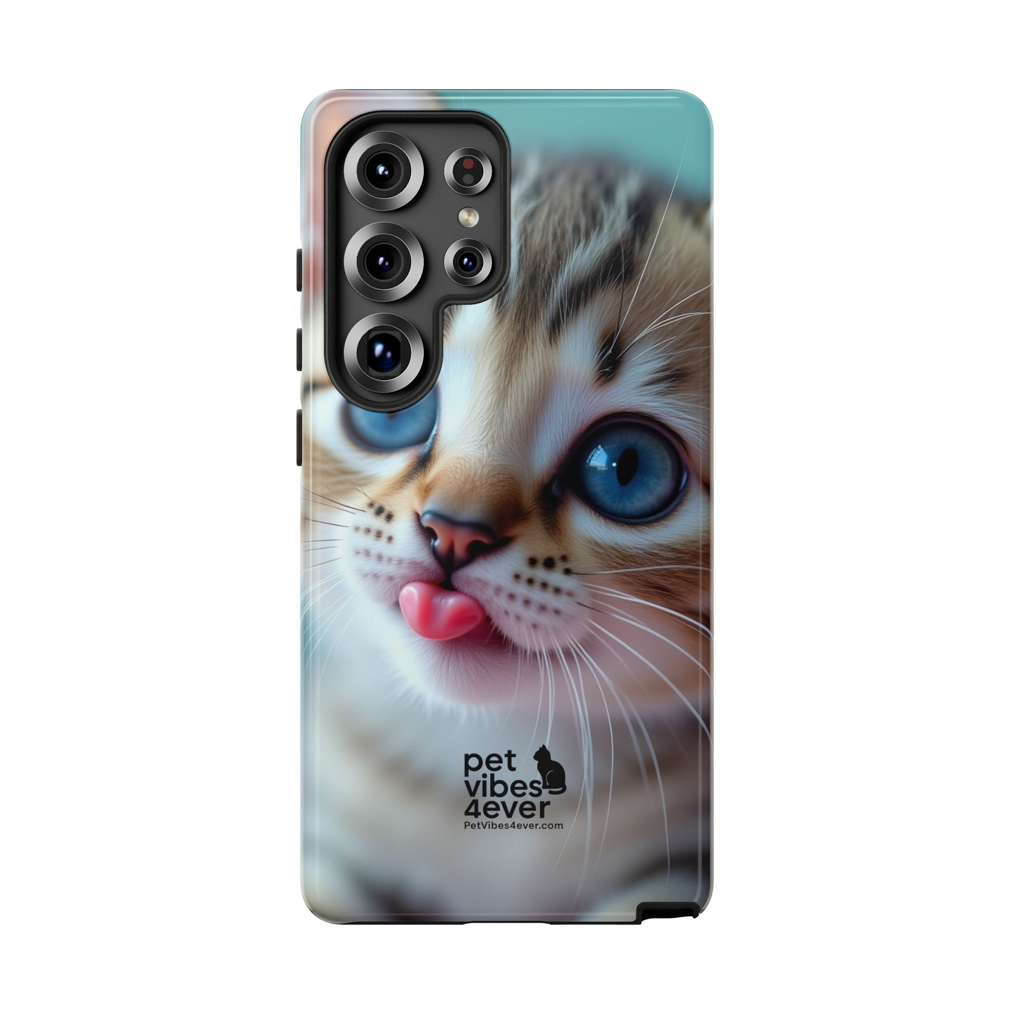 Cute Cat Phone Case, Pet Lover Gift, Durable Phone Cover, Animal Print Case, Cute Kitten Accessory