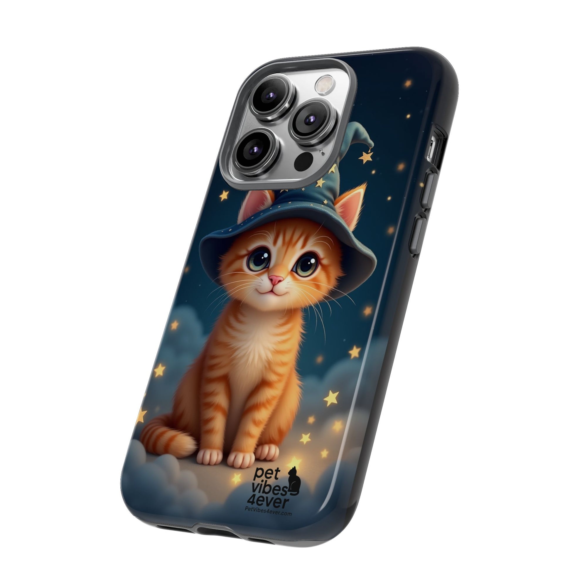 Cat-Themed Phone Case, Cute Cat Case, Pet Lover Gift, Kawaii Phone Accessory, Celestial Cat Design, Stylish Gadget Protector
