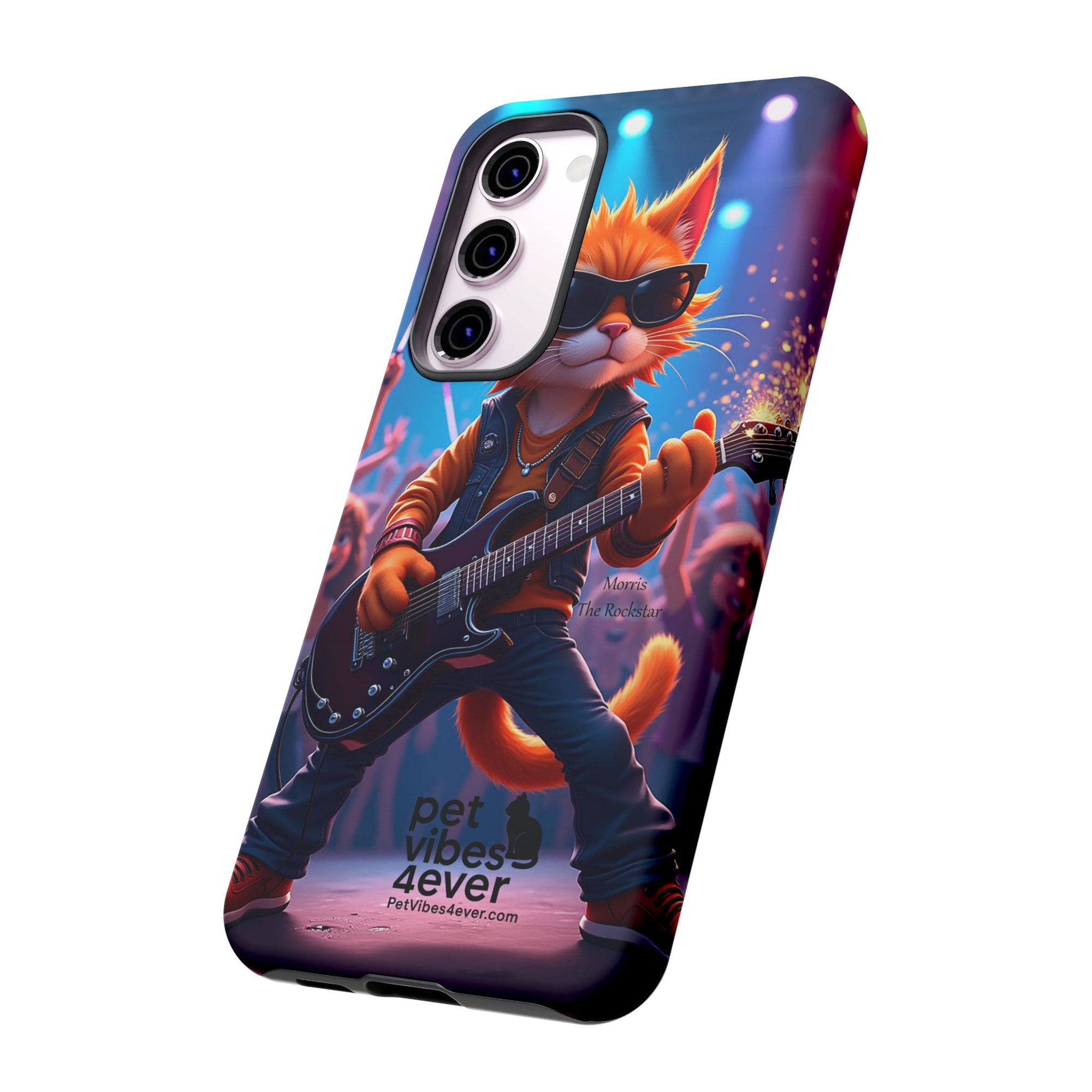 Guitar Cat Phone Case | Fun Pet Vibes | Unique Gift for Cat Lovers, Music Fans, Pet Owners, Birthday, Holidays, Personal Use