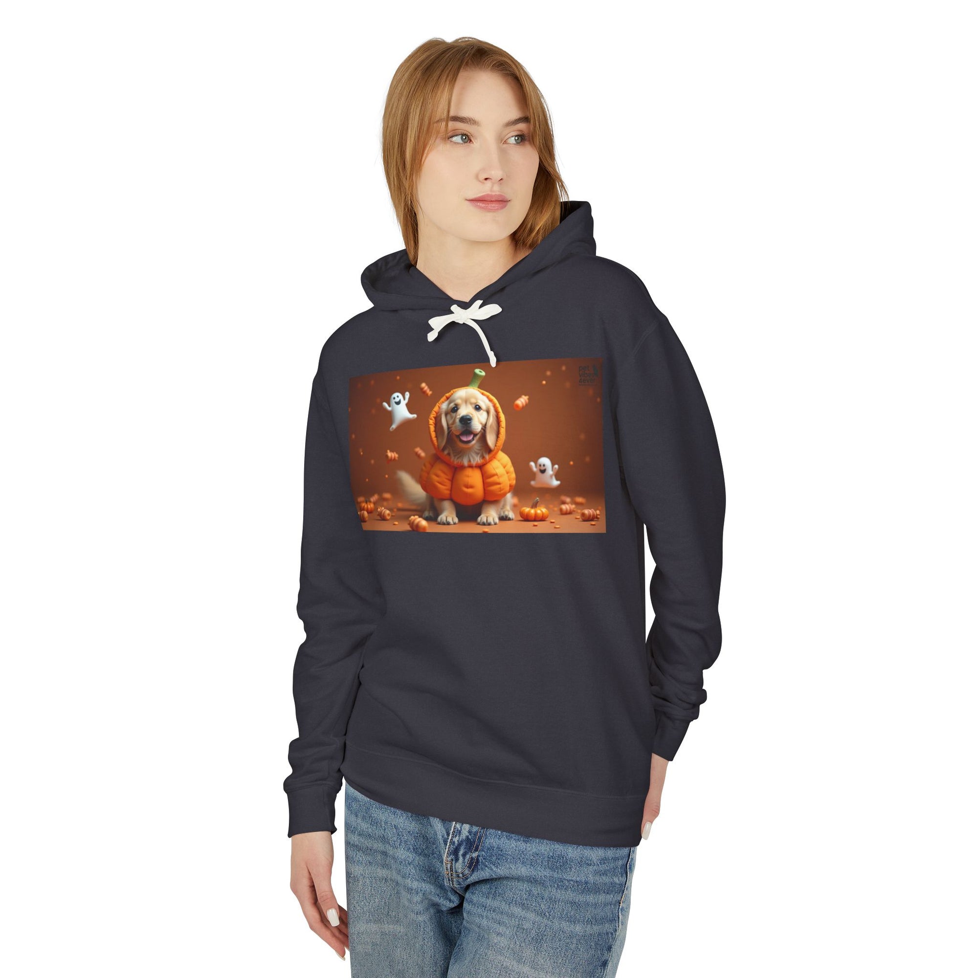Cozy Halloween Dog Hoodie, Unisex Lightweight Sweatshirt, Perfect Fall Gift, Pet Lovers Apparel, Spooky Season Sweatshirt