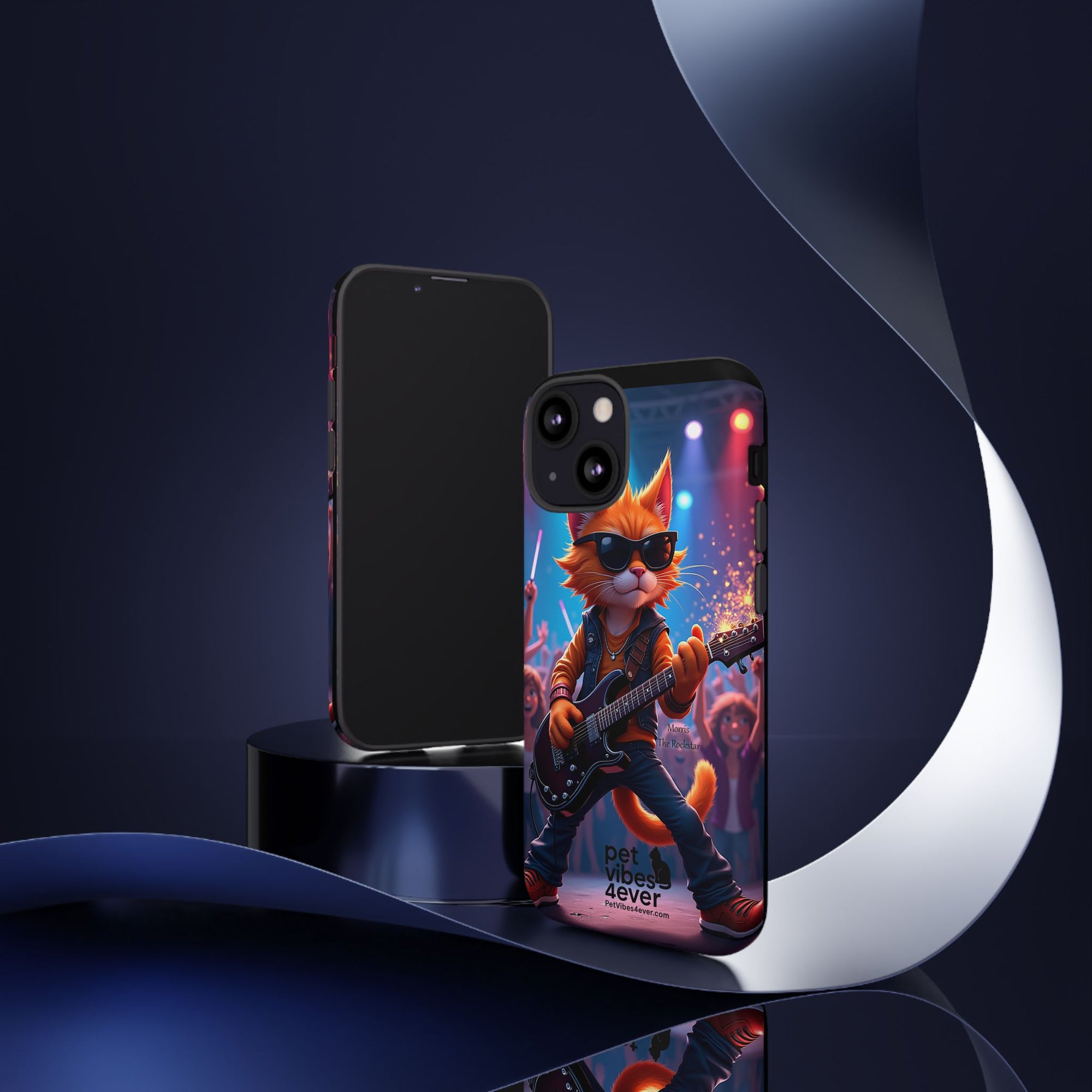 Rocking Cat Phone Case, Fun Cat Phone Cover, Cool Pet Vibes Gift, Music Lover Accessory, Unique Cat Phone Case