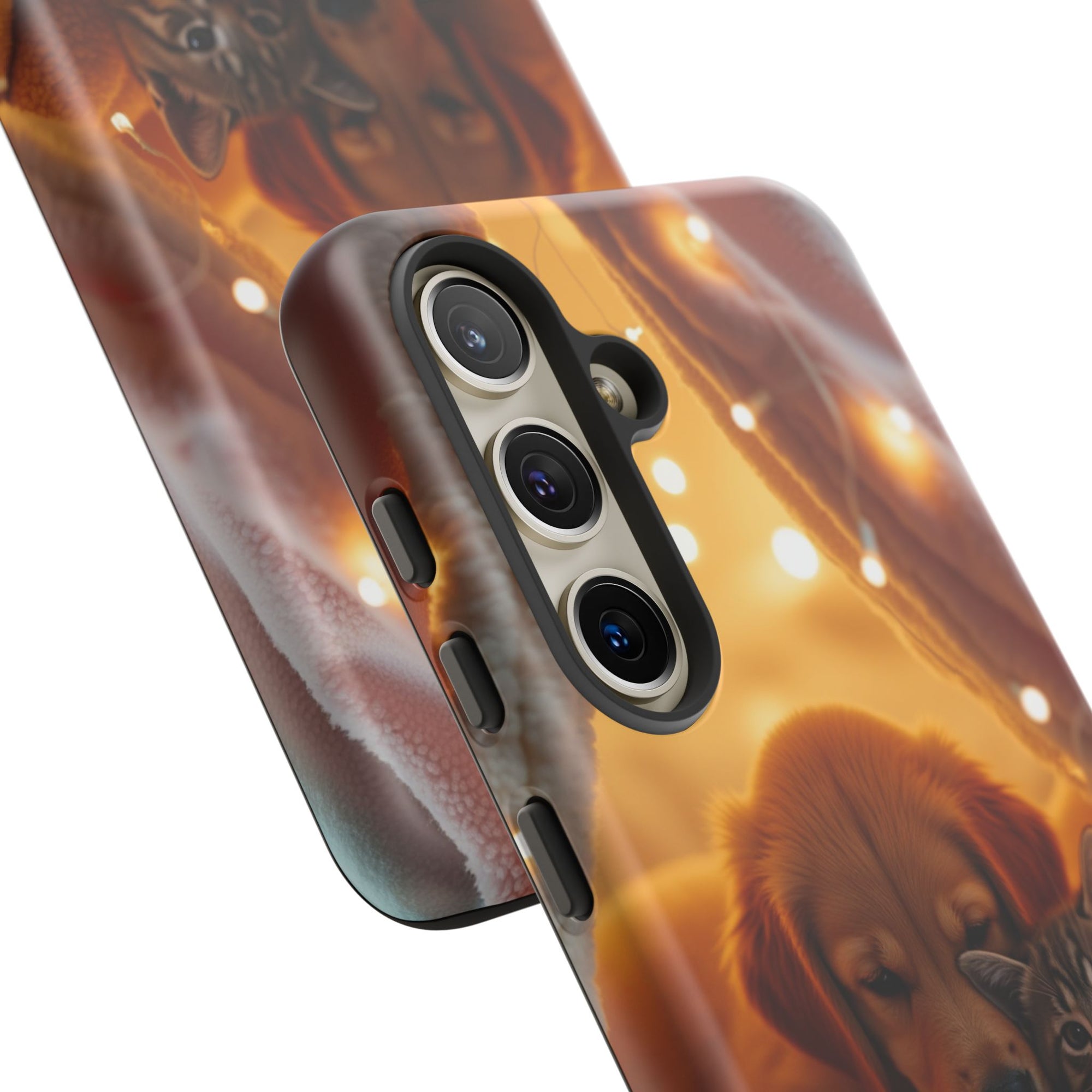 Pet Vibes Phone Case - Cute Dog & Cat Design, Animal Lover Gift, Customizable Pet Phone Cover, Collage Print Case for Kids