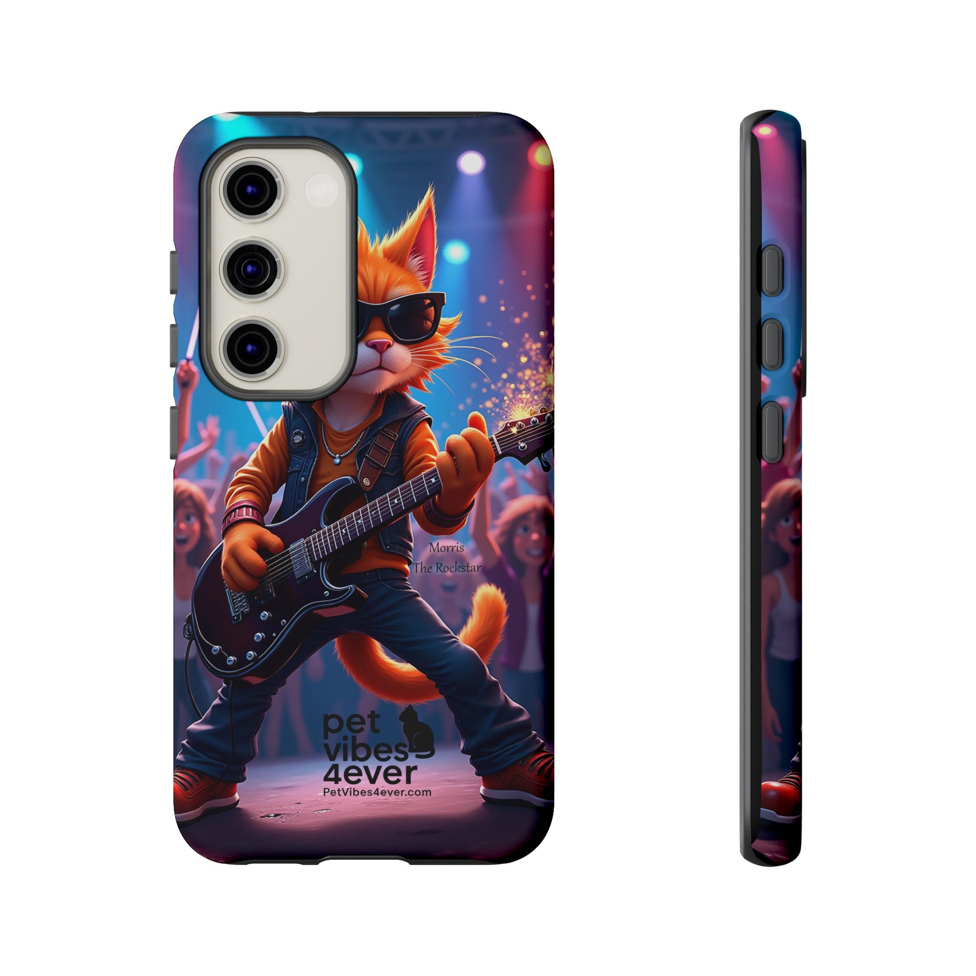 Guitar Cat Phone Case | Fun Pet Vibes | Unique Gift for Cat Lovers, Music Fans, Pet Owners, Birthday, Holidays, Personal Use