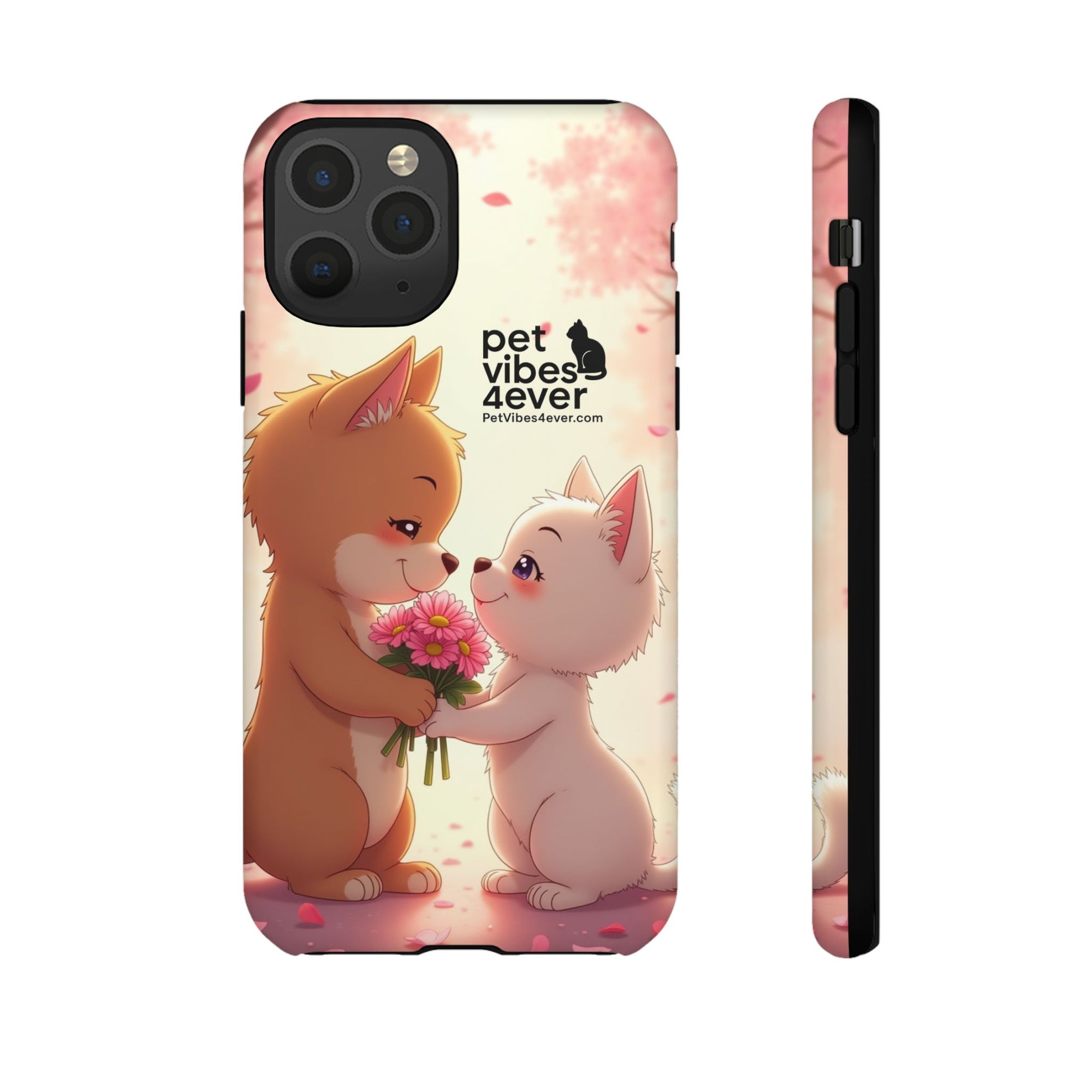 Cute Pet Phone Case, Animal Lovers Gift, Valentine’s Day Present, Custom Phone Cover, Happy Couple Design, Pet Vibes Forever