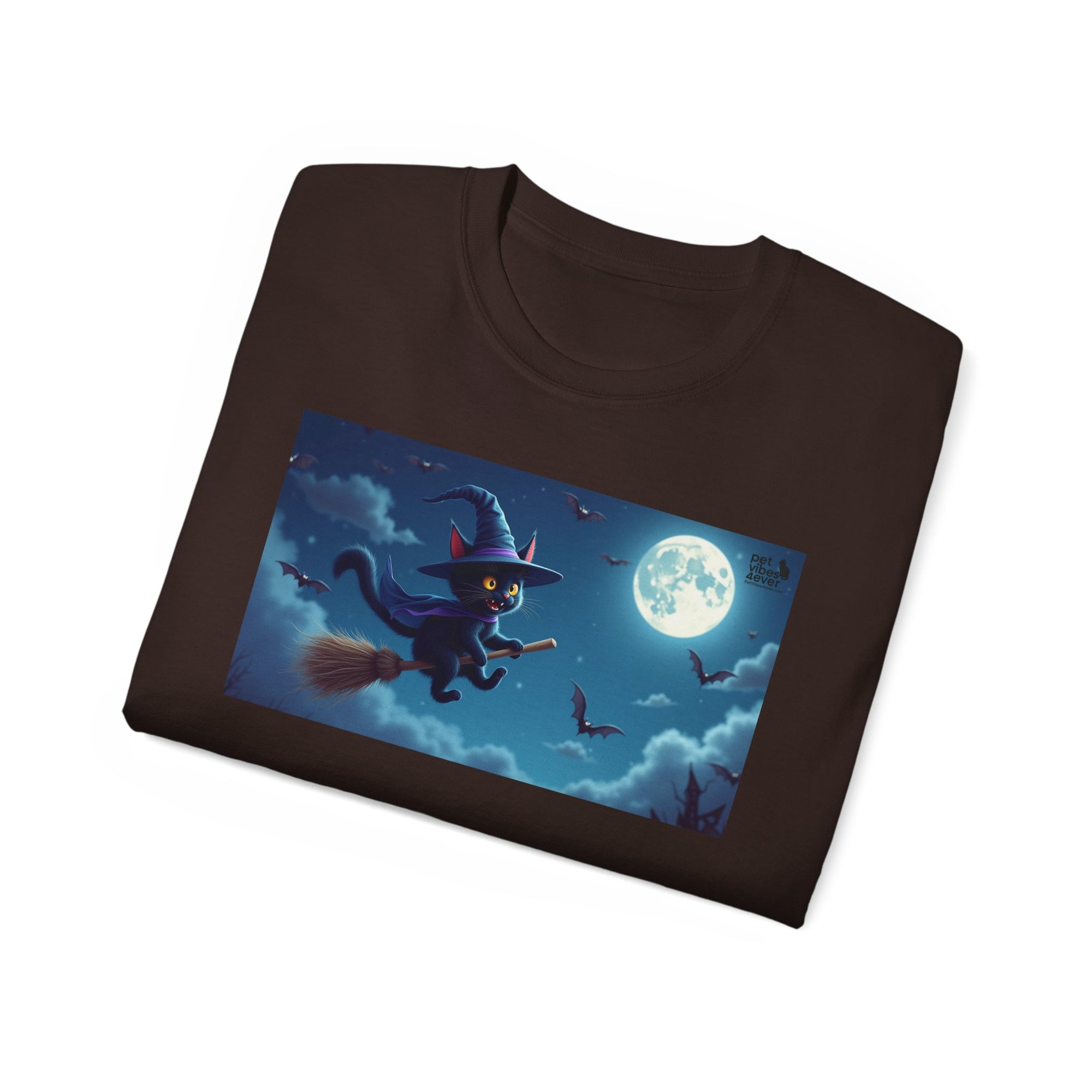 Moonlit Witch Unisex Tee | Spooky Vibes, Halloween Must-Have, Cozy Gift, Comfortable Everyday Wear, Magical Spirit Apparel