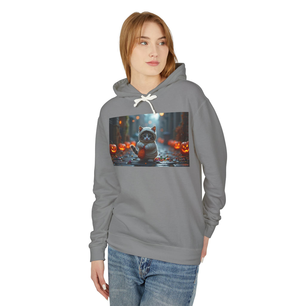 Halloween Cat Unisex Hoodie, Cozy Sweatshirt for Fall, Cute Pumpkin Design, Gift for Cat Lovers, Perfect for Halloween