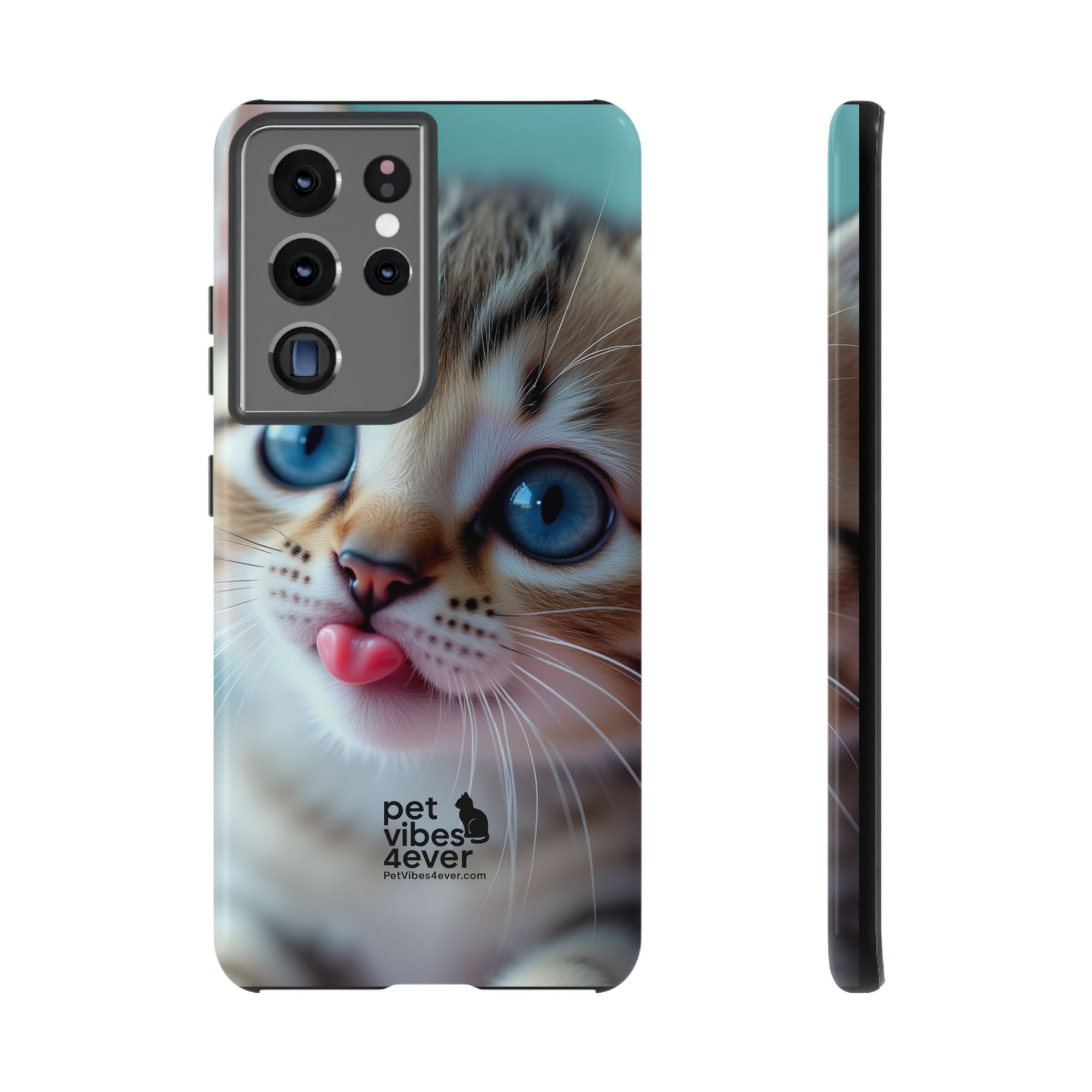 Cute Cat Phone Case, Pet Lover Gift, Durable Phone Cover, Animal Print Case, Cute Kitten Accessory