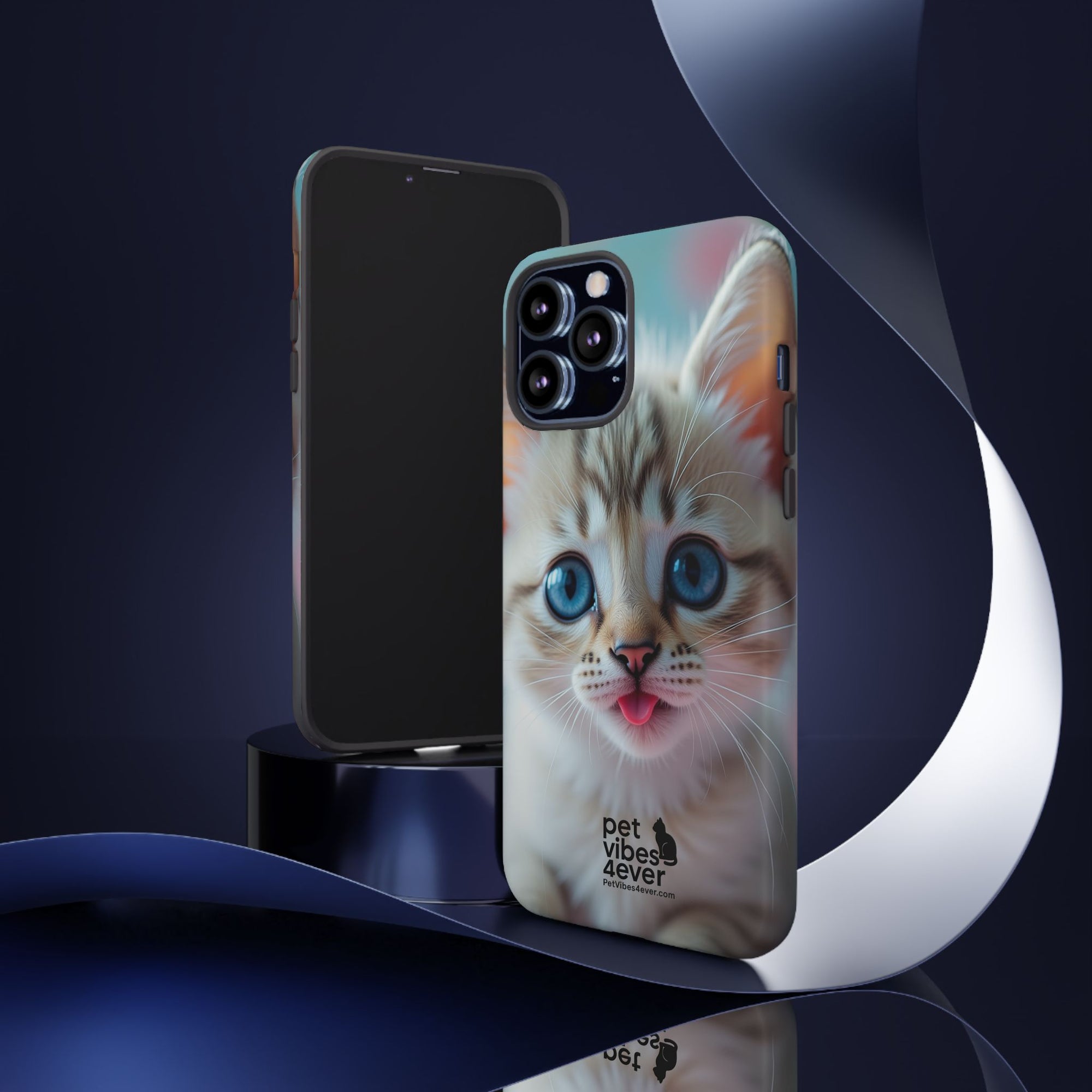 Cute Cat Phone Case, Pet Lover Gift, Unique Phone Cover, Animal Design Accessory, Fun Pet Vibes, Kitty Protection Shell