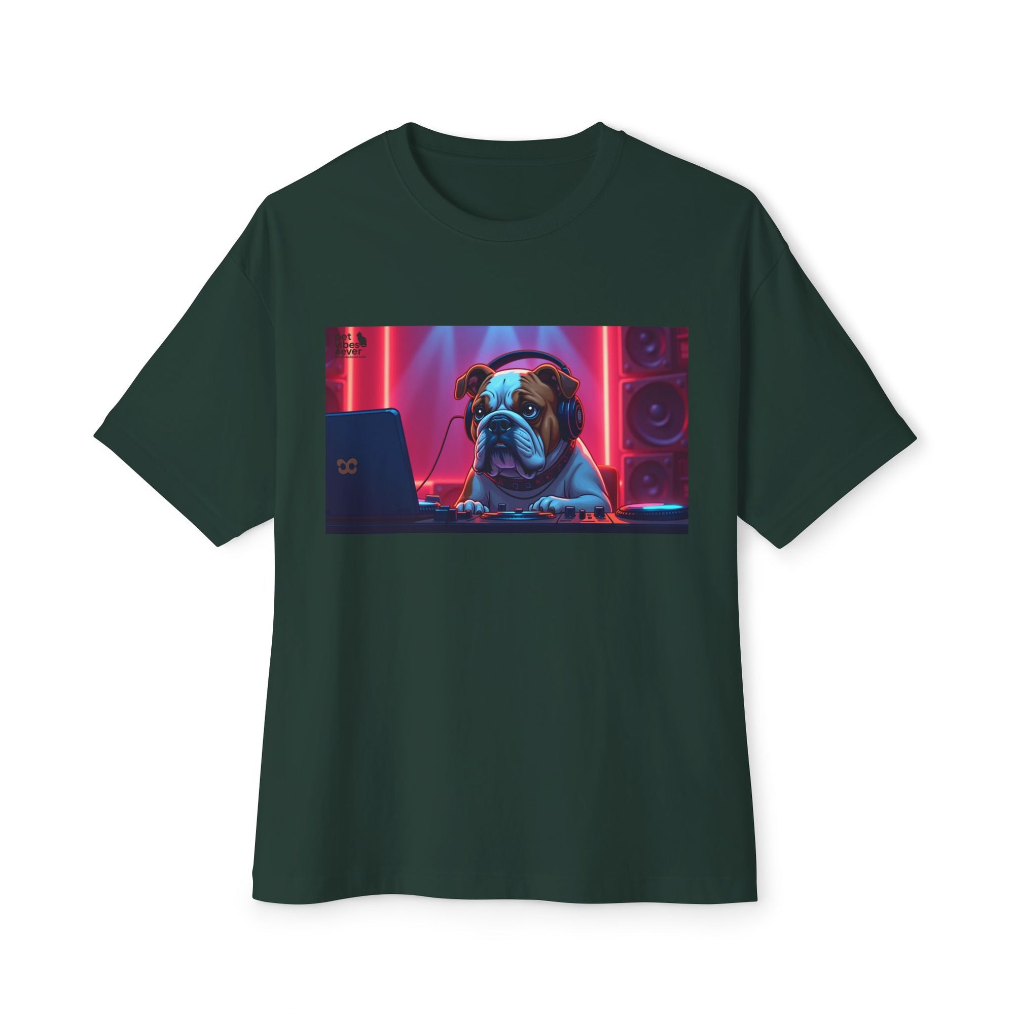 DJ Dog Graphic Tee, Trendy Unisex Oversized T-Shirt, Music Lover Gift, Casual Streetwear, Pet Lover Apparel