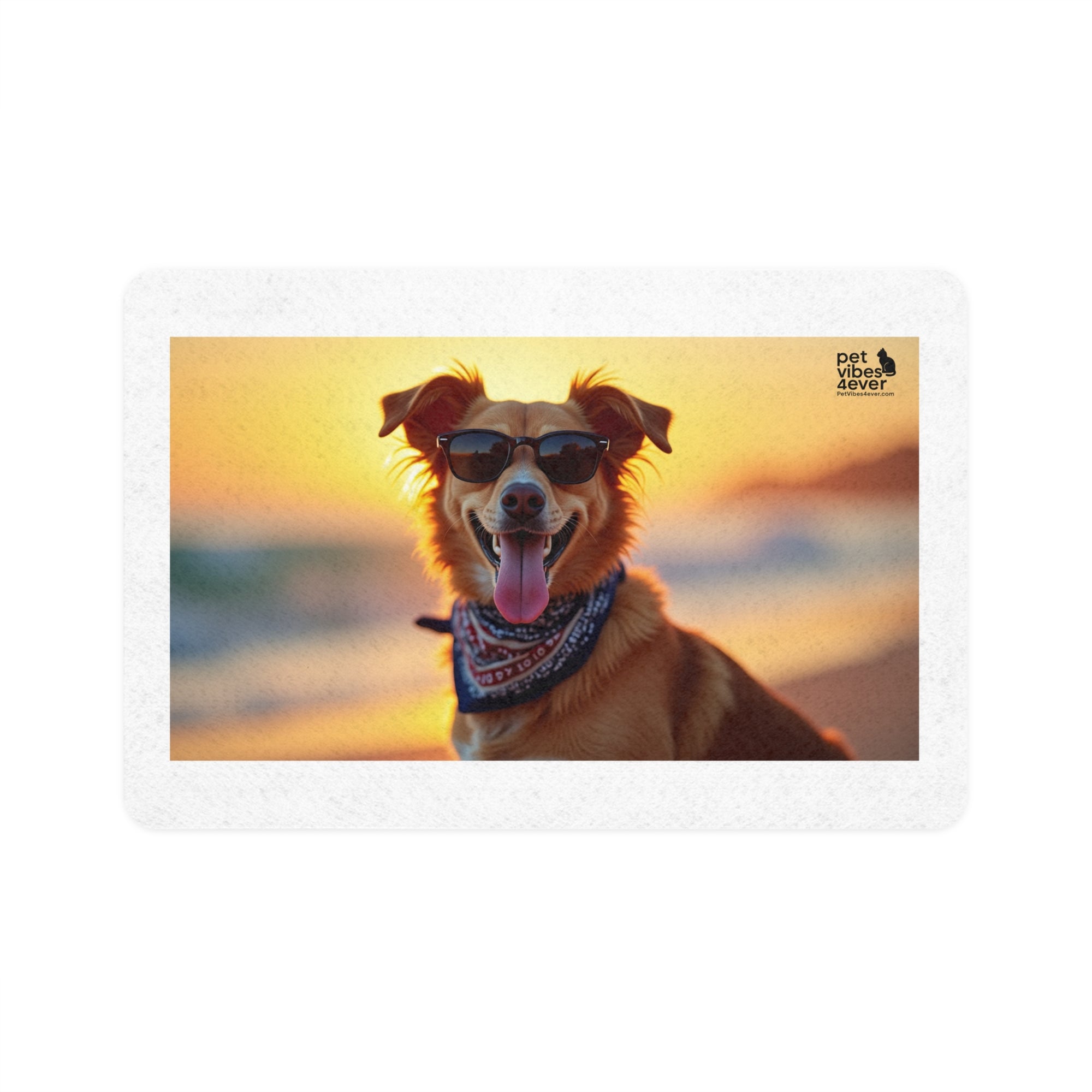 Stylish Pet Food Mat for Dogs, Fun Feed Station Rug, Dog Lover Gift, Cute Pet Decor, Non-slip Feeding Mat