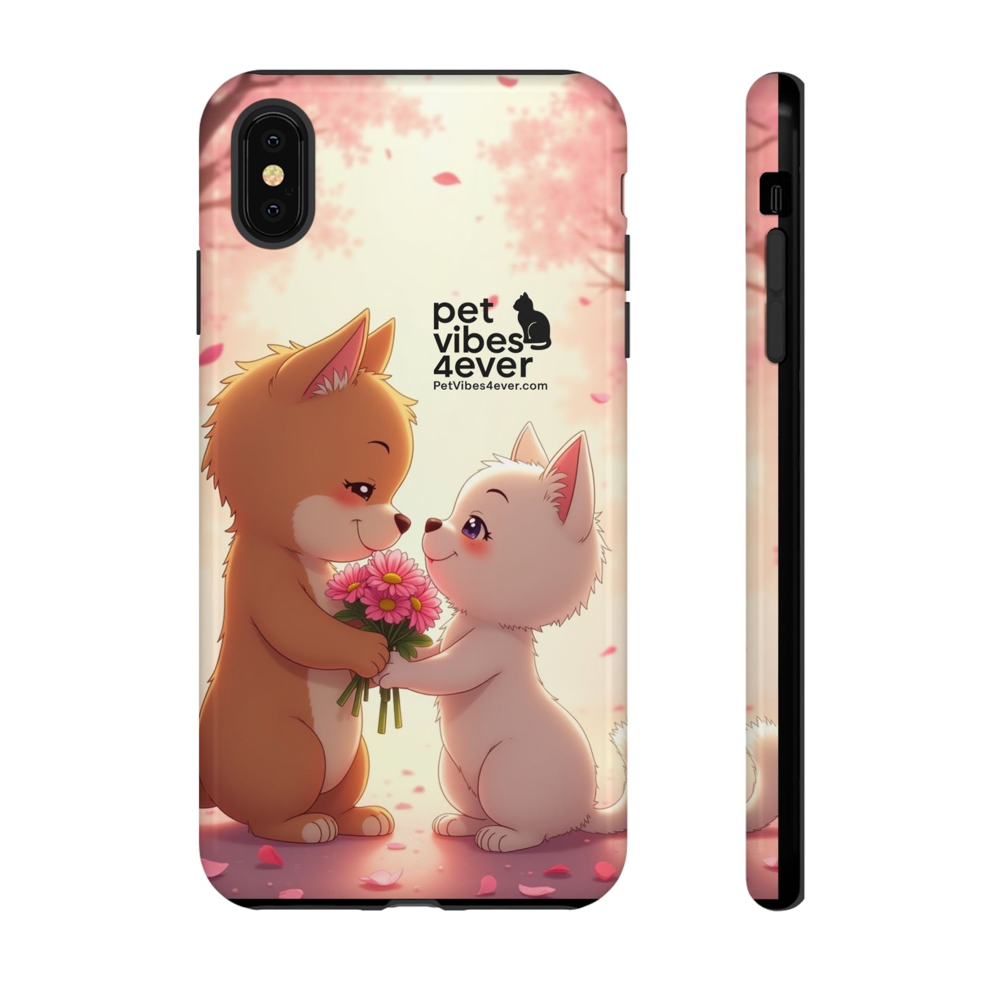 Cute Pet Phone Case, Animal Lovers Gift, Valentine’s Day Present, Custom Phone Cover, Happy Couple Design, Pet Vibes Forever