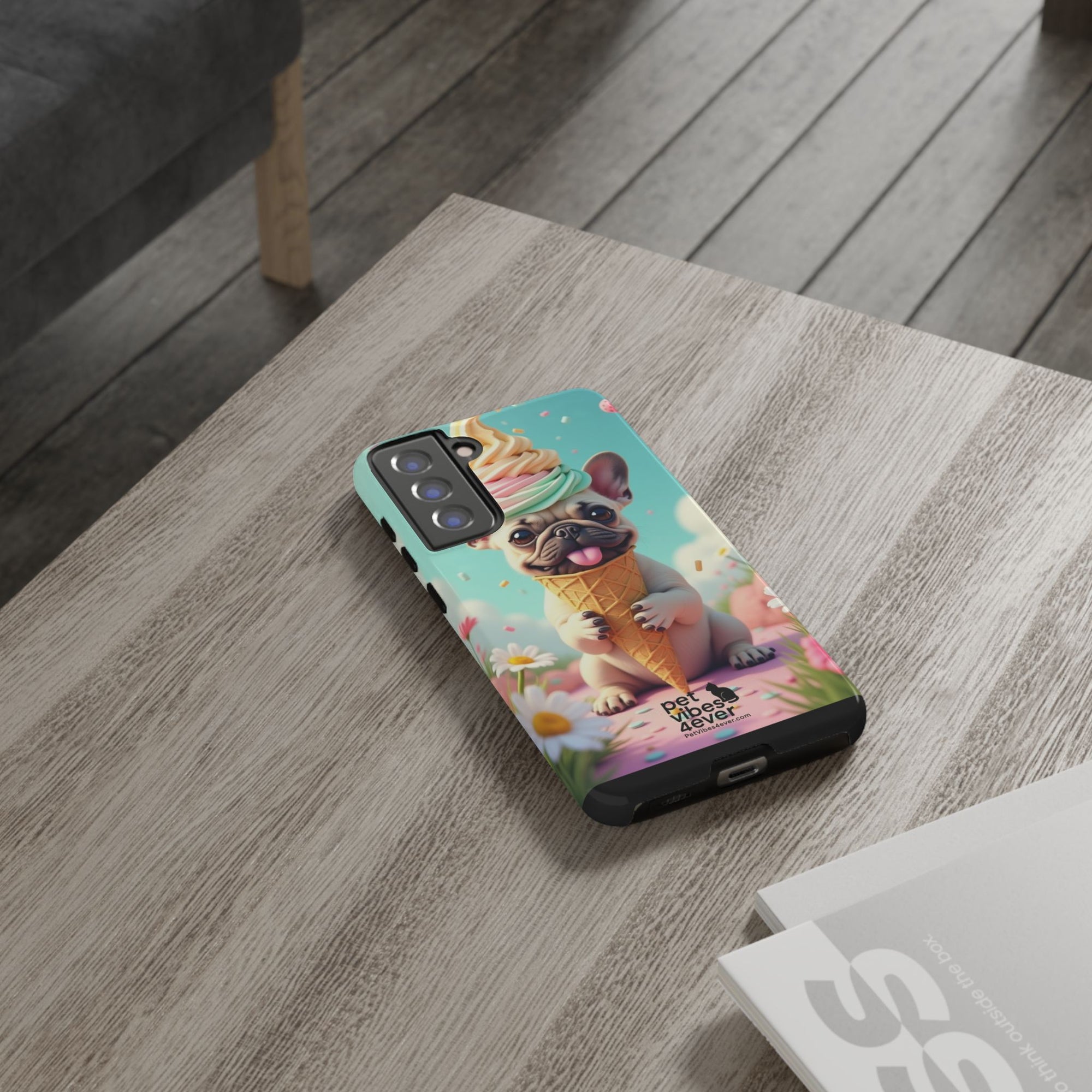 Cute Dog Phone Case, Pet Lover Gift, Tough iPhone/Android Cover, Dog Art, Fun Phone Accessory