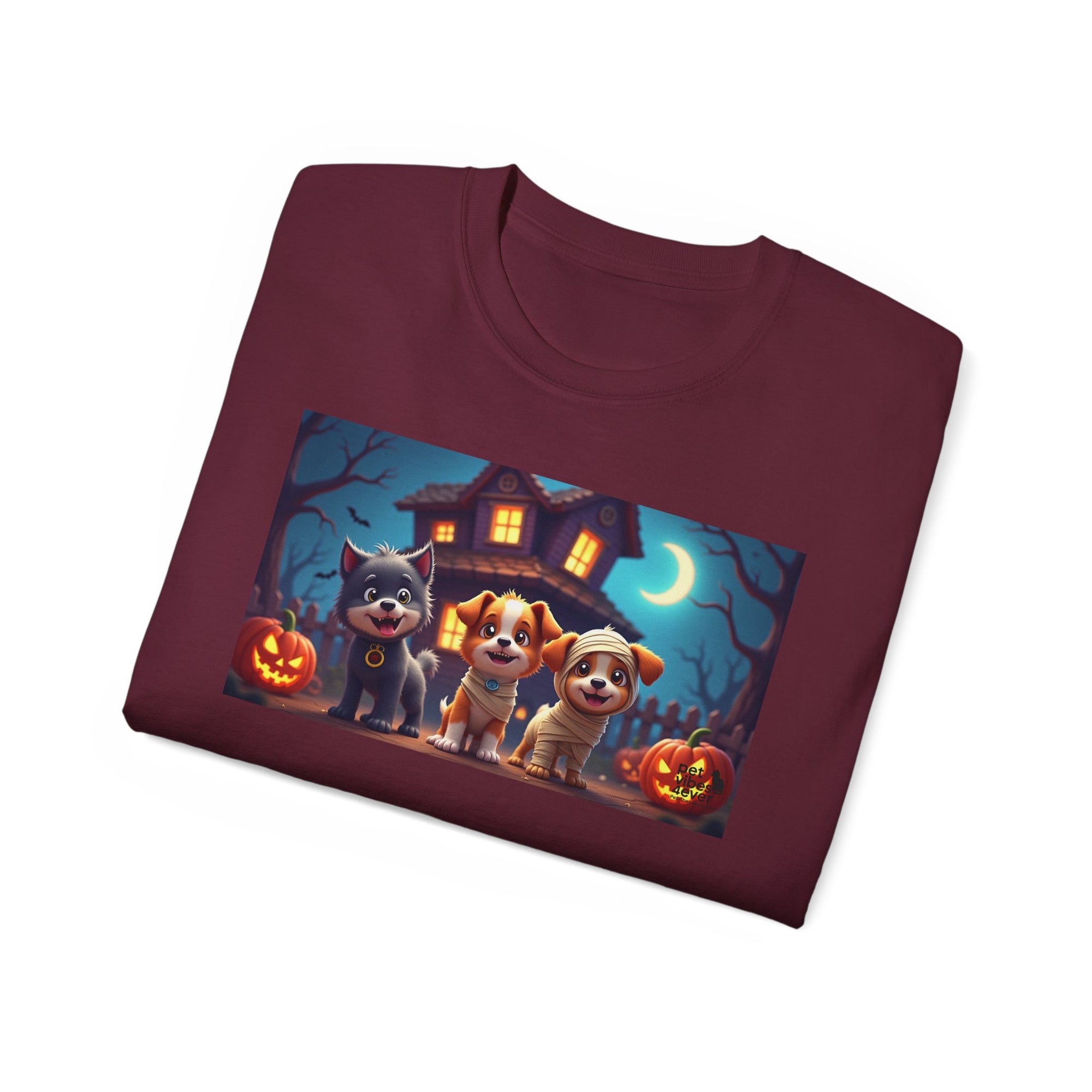 Halloween Pet Tee, Unisex Ultra Cotton T-Shirt, Cute Dog T-Shirt, Pet Lovers Gift, Halloween Costume Top