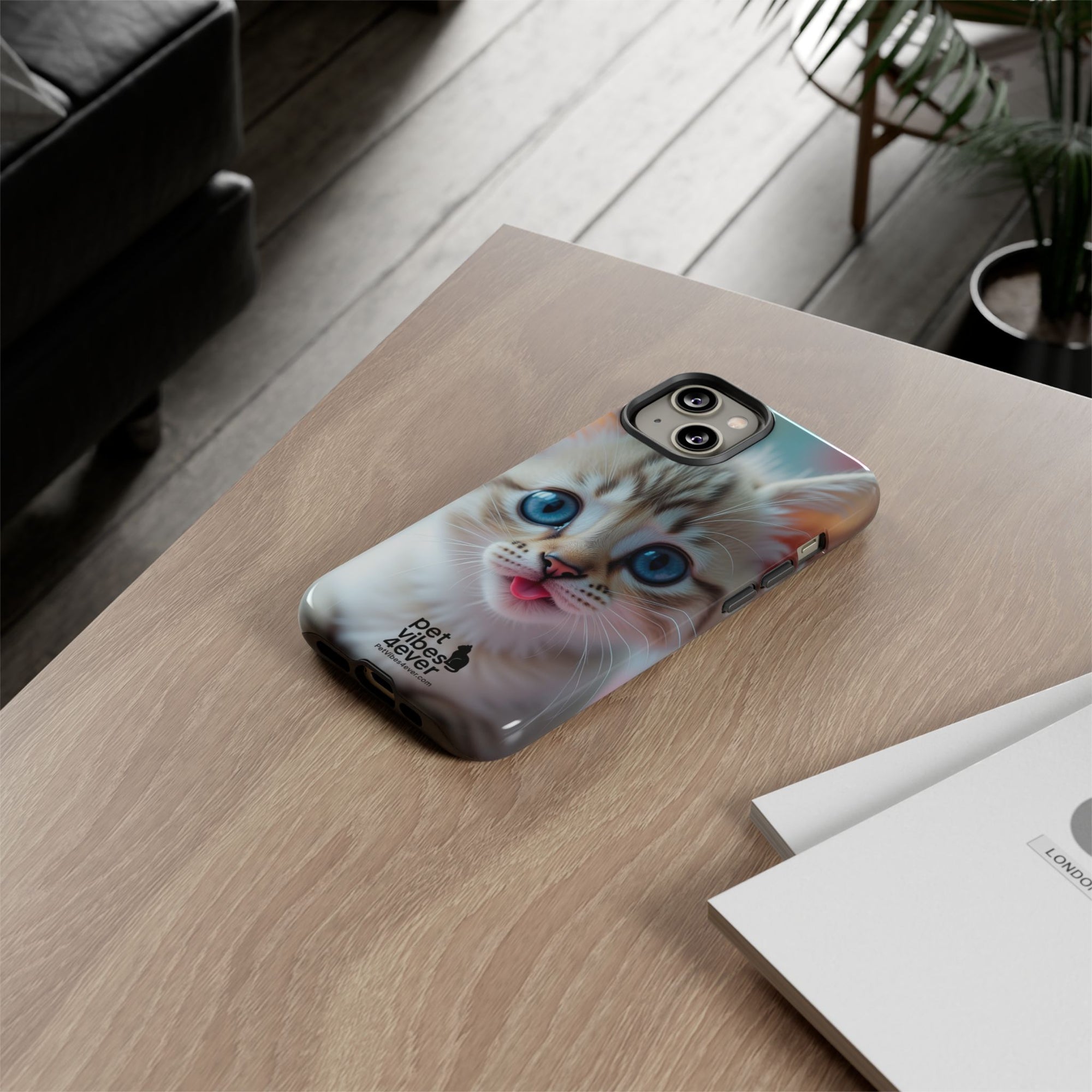 Cute Cat Phone Case, Pet Lover Gift, Unique Phone Cover, Animal Design Accessory, Fun Pet Vibes, Kitty Protection Shell