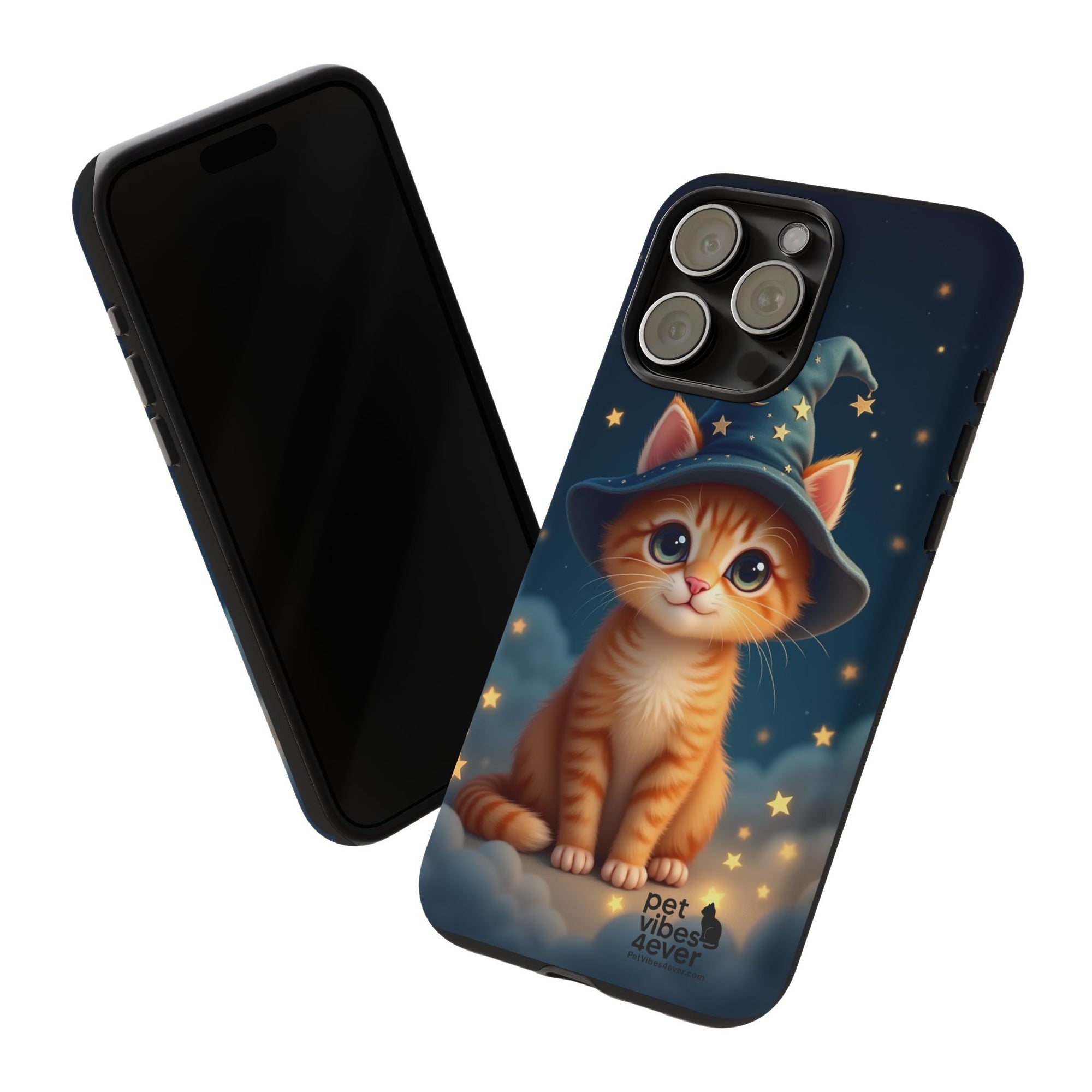 Cat-Themed Phone Case, Cute Cat Case, Pet Lover Gift, Kawaii Phone Accessory, Celestial Cat Design, Stylish Gadget Protector