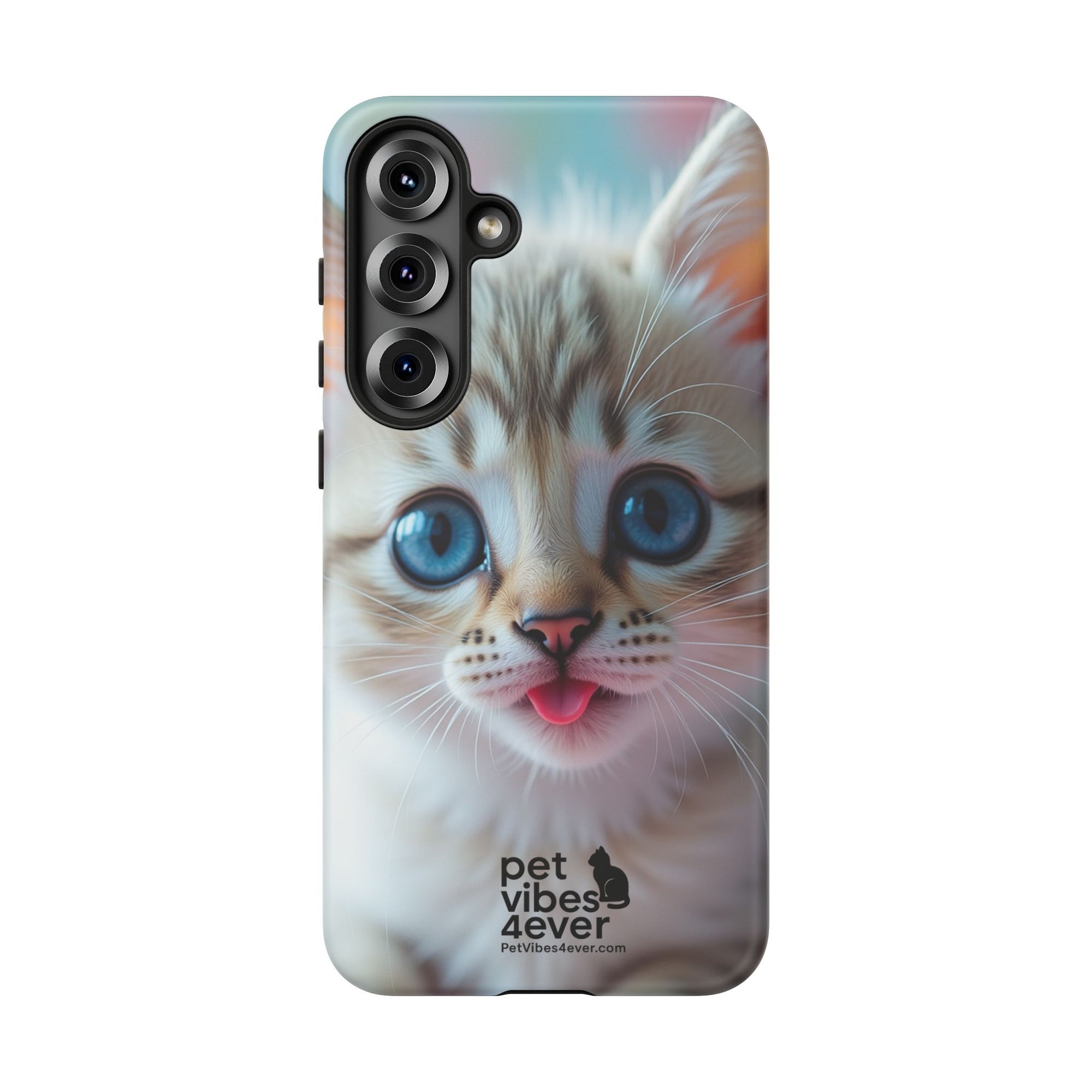 Cute Cat Phone Case with Pet Vibes, Perfect Gift for Cat Lovers, Fun Tech Accessories for Birthdays, Animal Lovers, Kawaii Style
