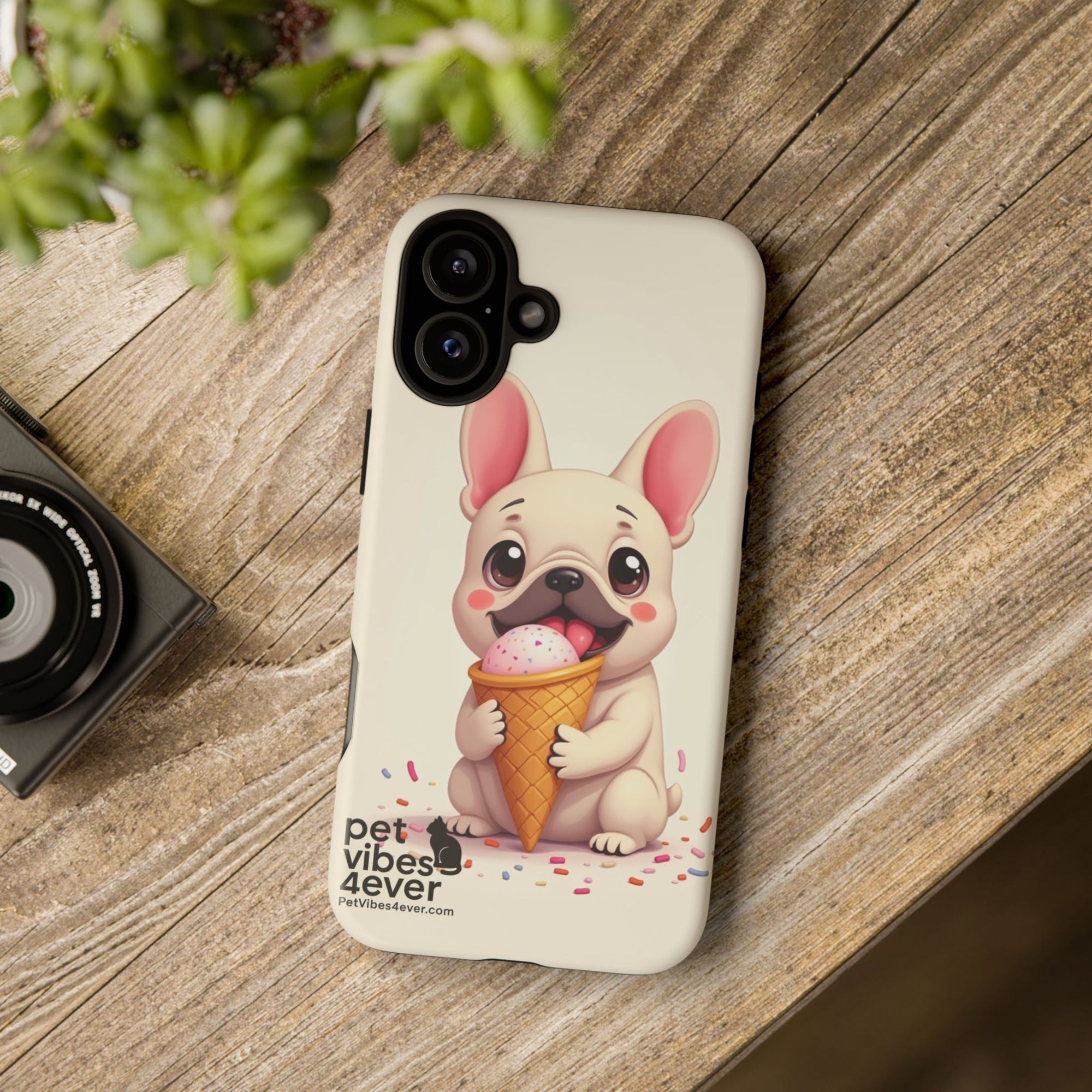 Cute Dog Case, Adorable Puppy Phone Cover, Pet Lover Gift, Ice Cream Design, Fun Accessories for Pet Owners