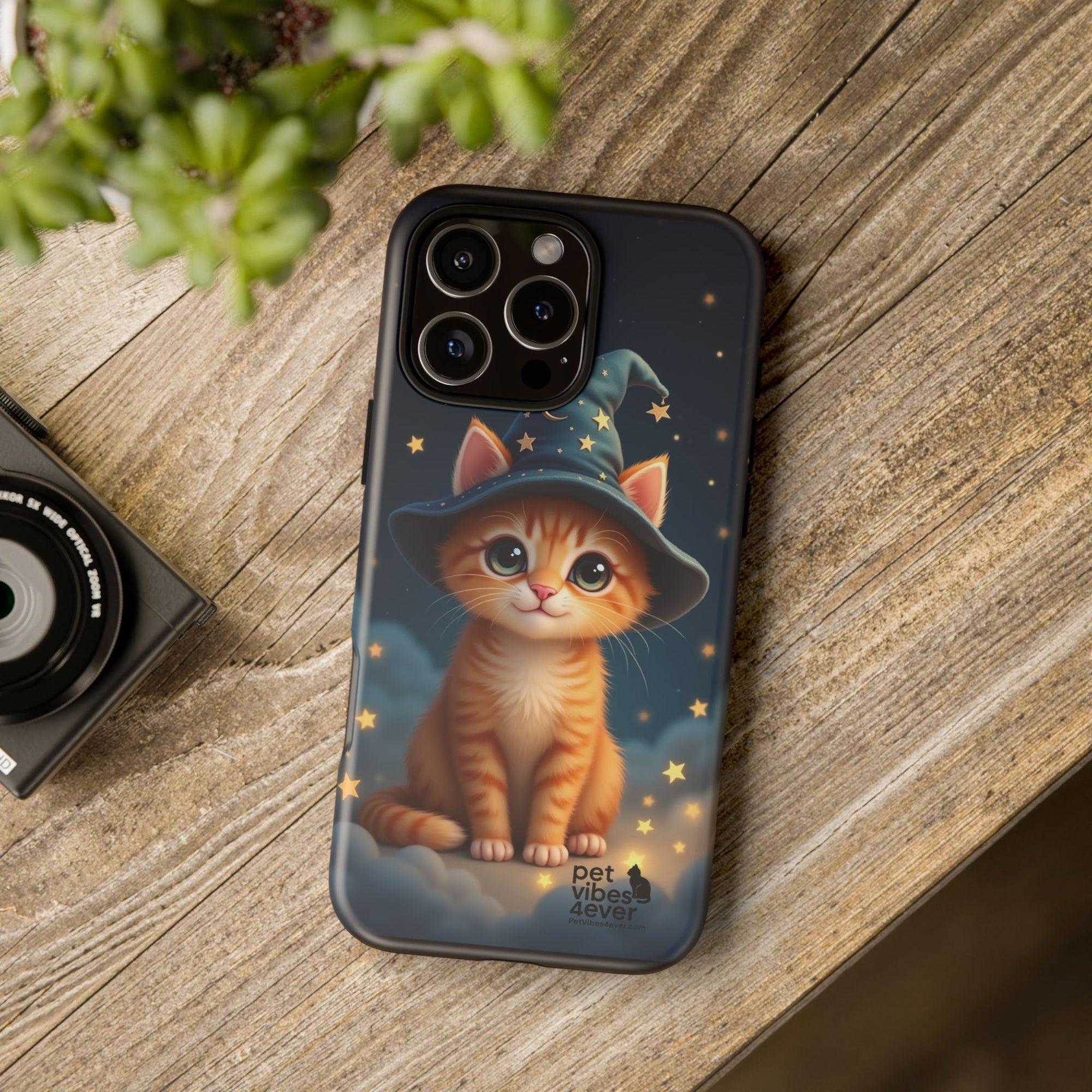 Cat-Themed Phone Case, Cute Cat Case, Pet Lover Gift, Kawaii Phone Accessory, Celestial Cat Design, Stylish Gadget Protector