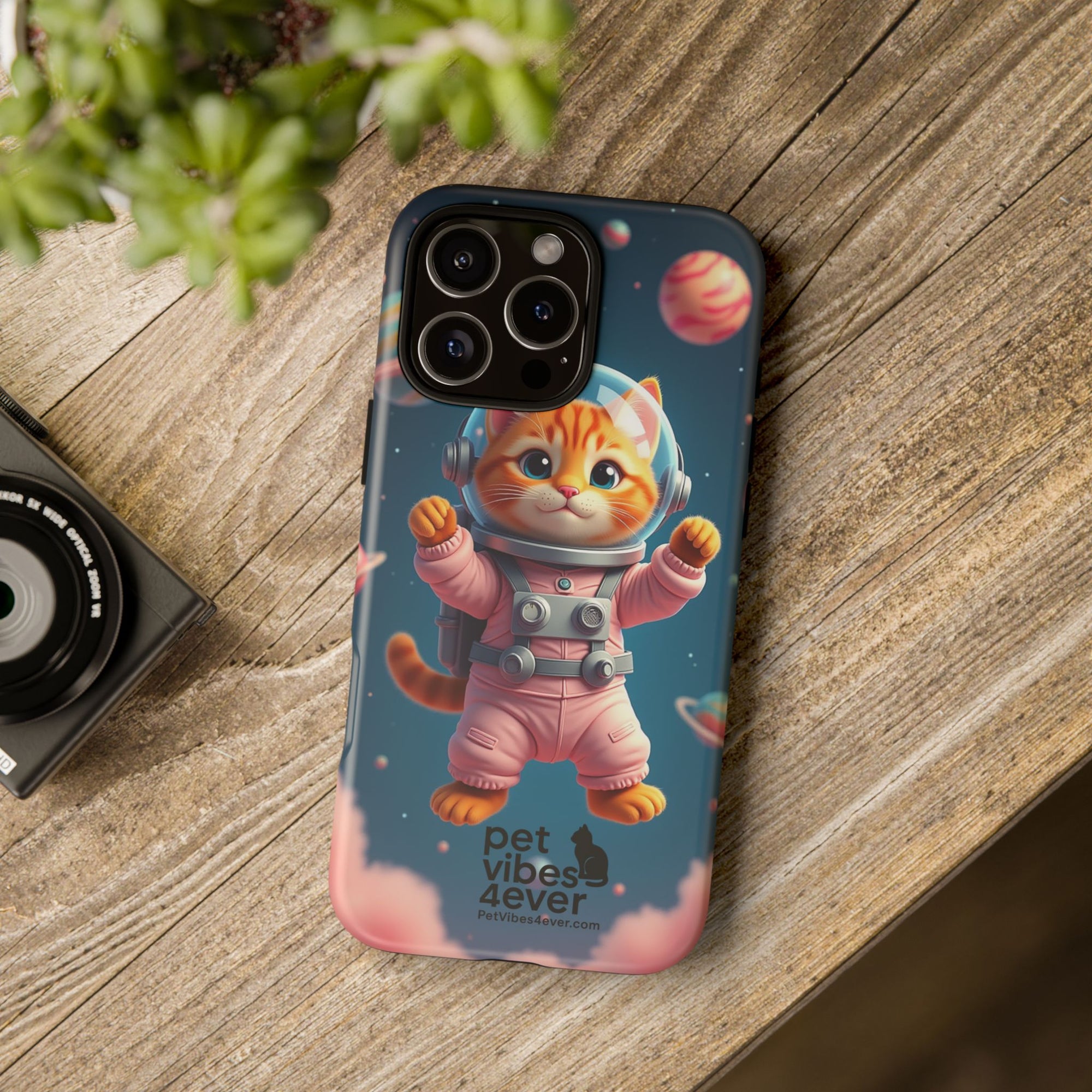 Cute Cat Phone Case, Cat Lovers Gift, Astrological Accessories, Fun Tech Gear, Space Theme Phone Cover