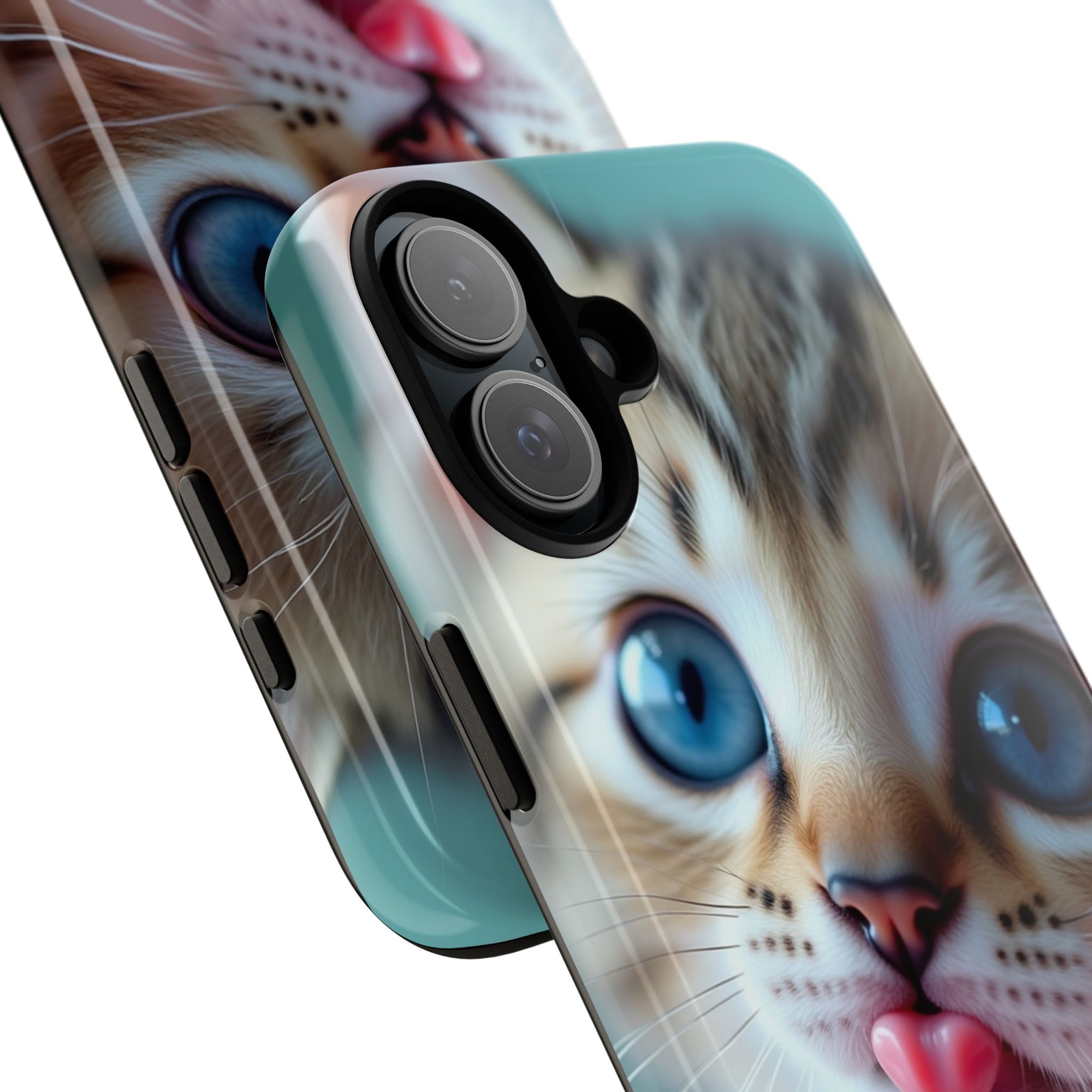 Cute Cat Phone Case, Pet Lover Gift, Funny Animal Protector, Cute Tech Accessories, Cat Mom Gift