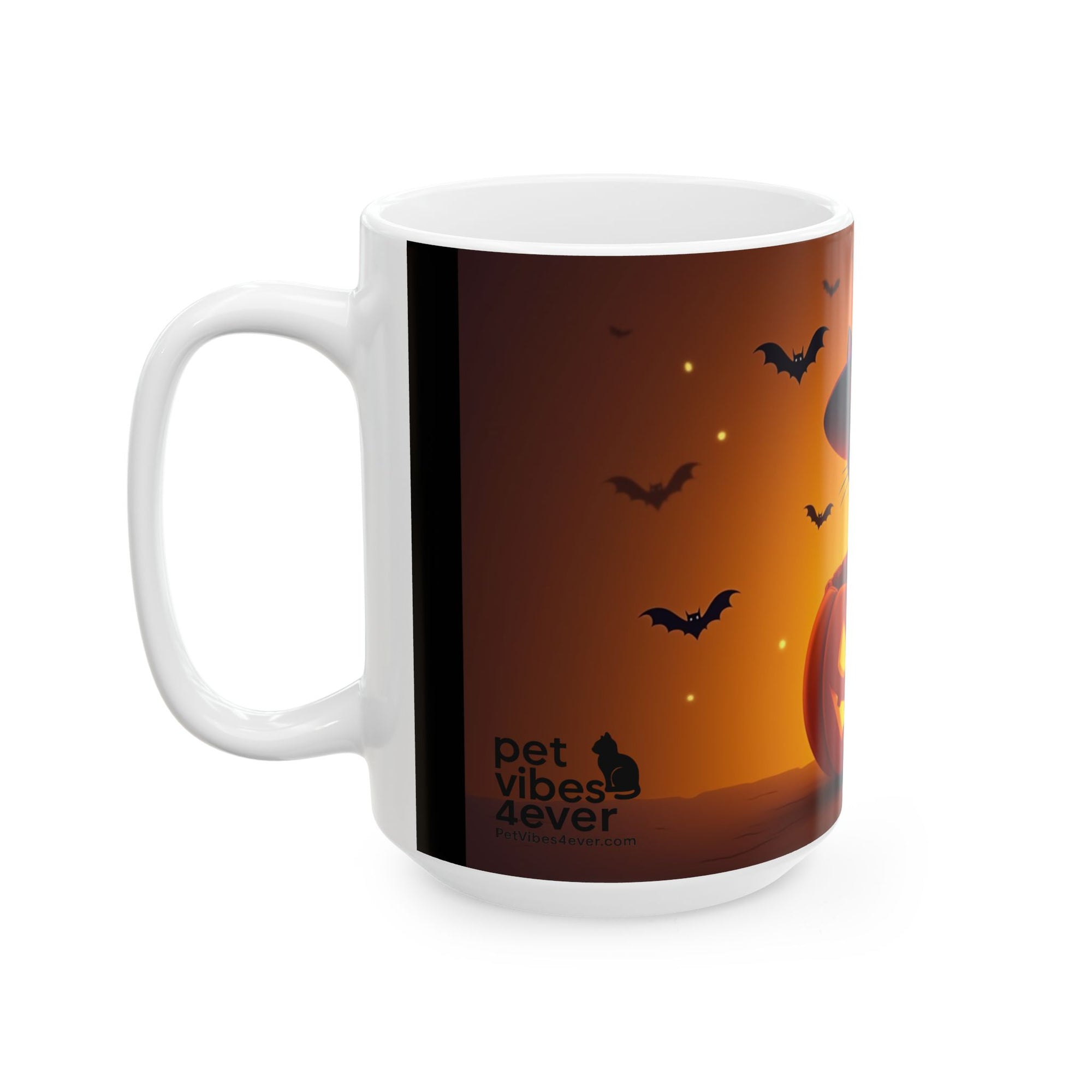 Halloween Cat Mug - Black Cat Pumpkin Coffee Cup, Trick-or-Treat Mug, Fall Home Decor, Spooky Gift, Cat Lover's Kitchen