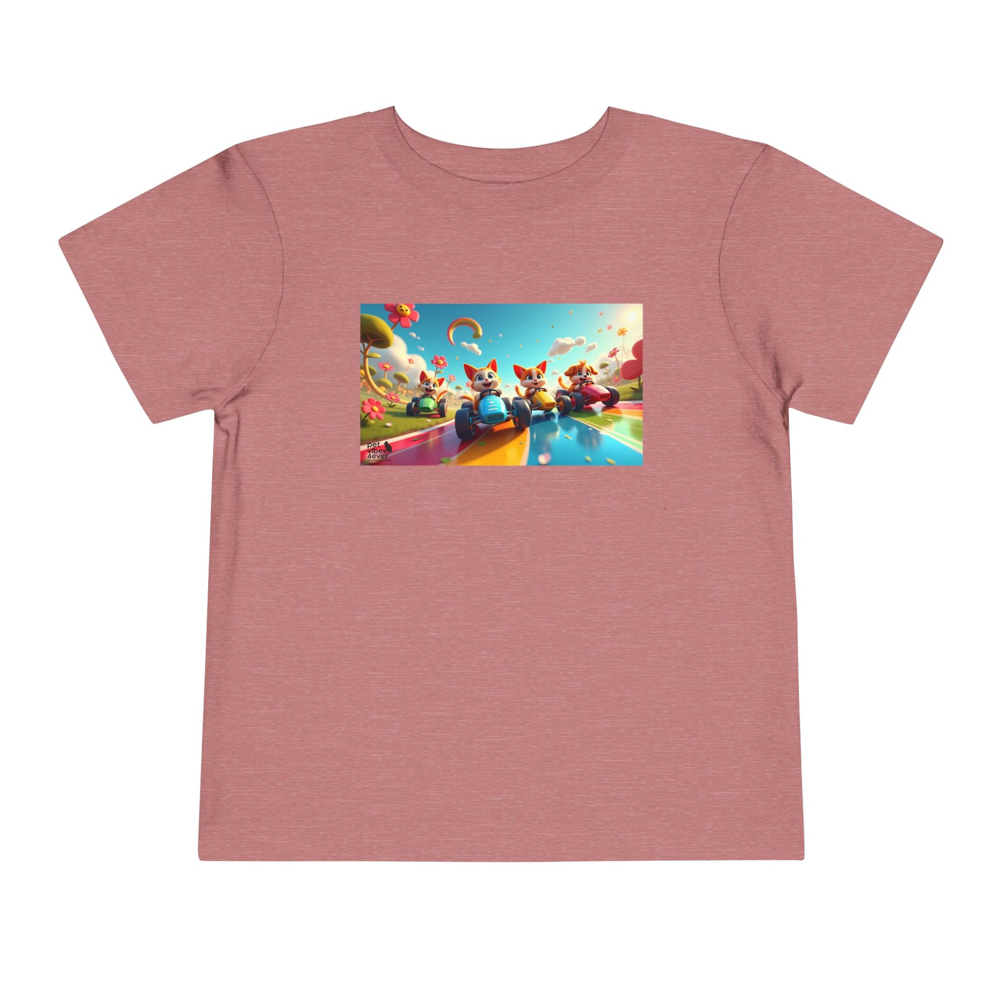 Colorful Toddler Short Sleeve Tee, Fun Kids T-Shirt, Summer Playwear, Birthday Gift, Rainbow Design Tee, Everyday Playwear