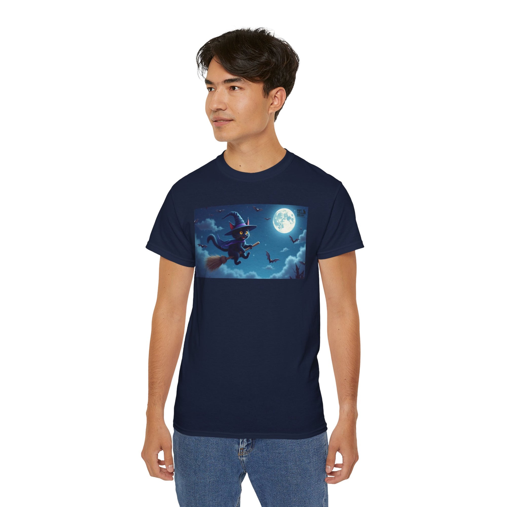 Moonlit Witch Unisex Tee | Spooky Vibes, Halloween Must-Have, Cozy Gift, Comfortable Everyday Wear, Magical Spirit Apparel