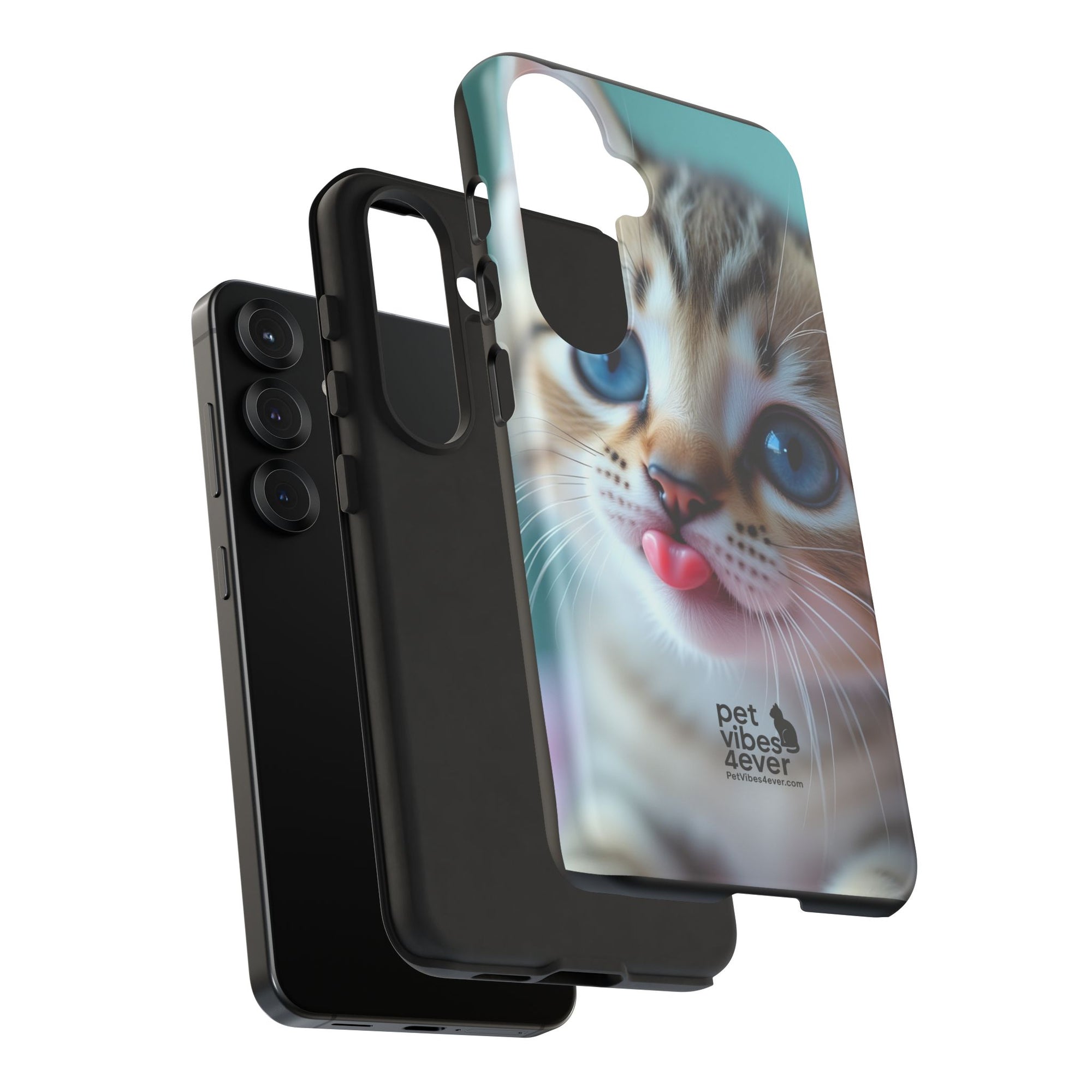 Cute Cat Phone Case, Pet Lover Gift, Durable Phone Cover, Animal Print Case, Cute Kitten Accessory