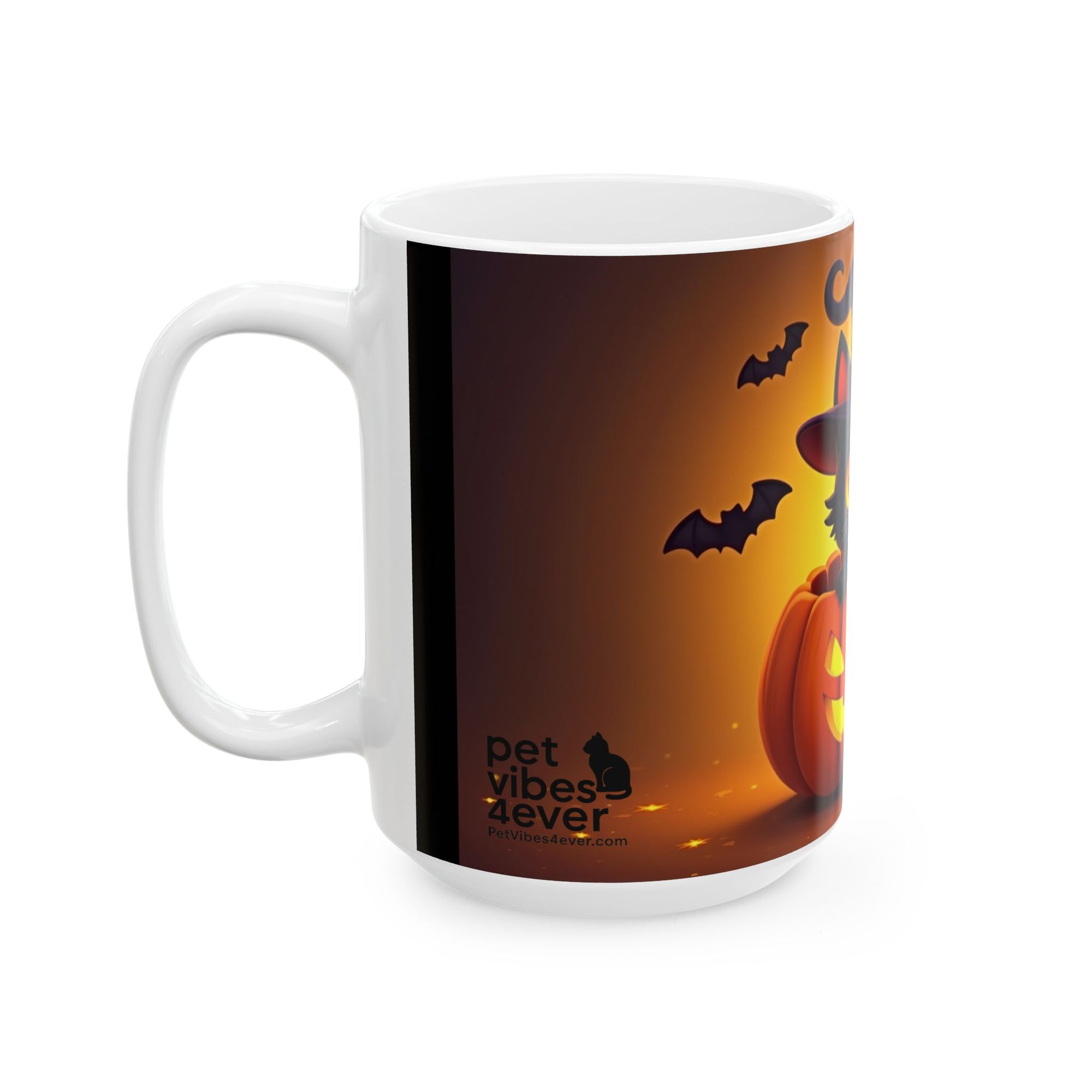 Halloween Cat Pumpkin Mug - Perfect for Coffee Lovers, Holiday Gifts, Spooky Decor, Cat Enthusiasts, or Fall Celebrations