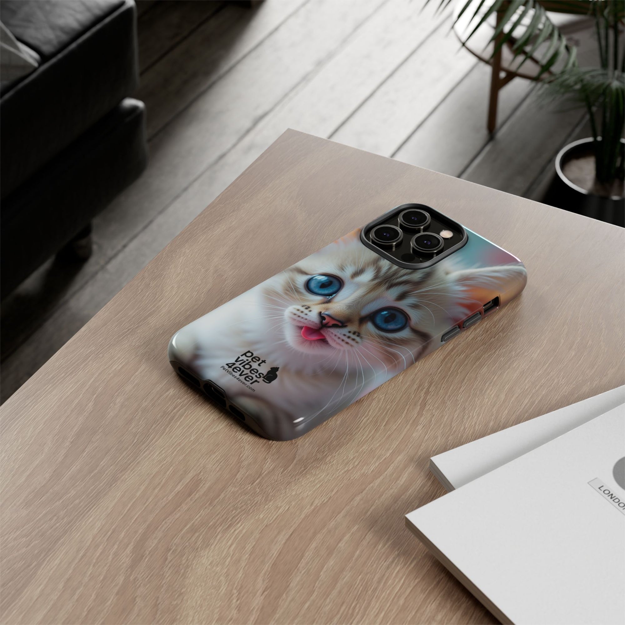 Cute Cat Phone Case, Pet Lover Gift, Unique Phone Cover, Animal Design Accessory, Fun Pet Vibes, Kitty Protection Shell