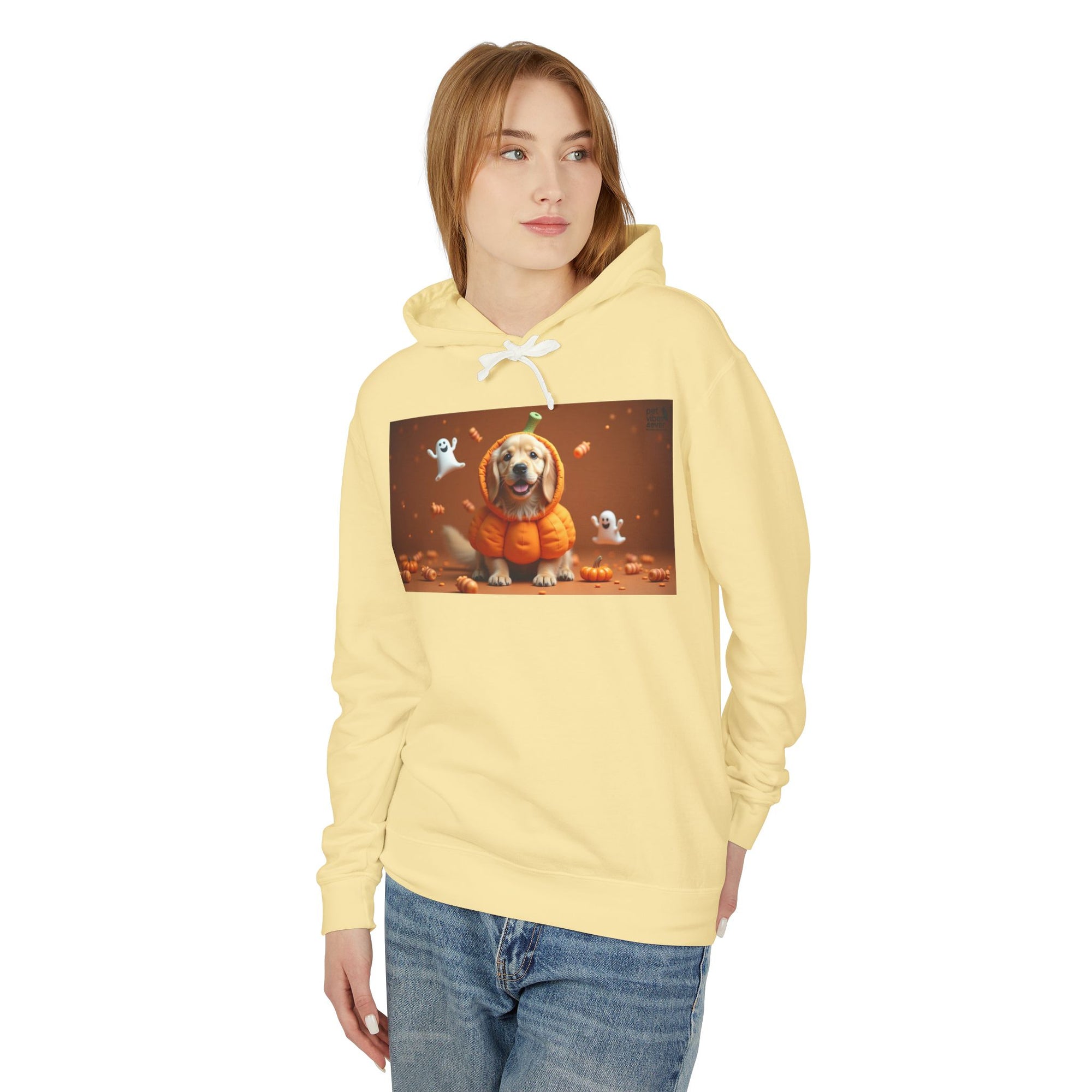Cozy Halloween Dog Hoodie, Unisex Lightweight Sweatshirt, Perfect Fall Gift, Pet Lovers Apparel, Spooky Season Sweatshirt
