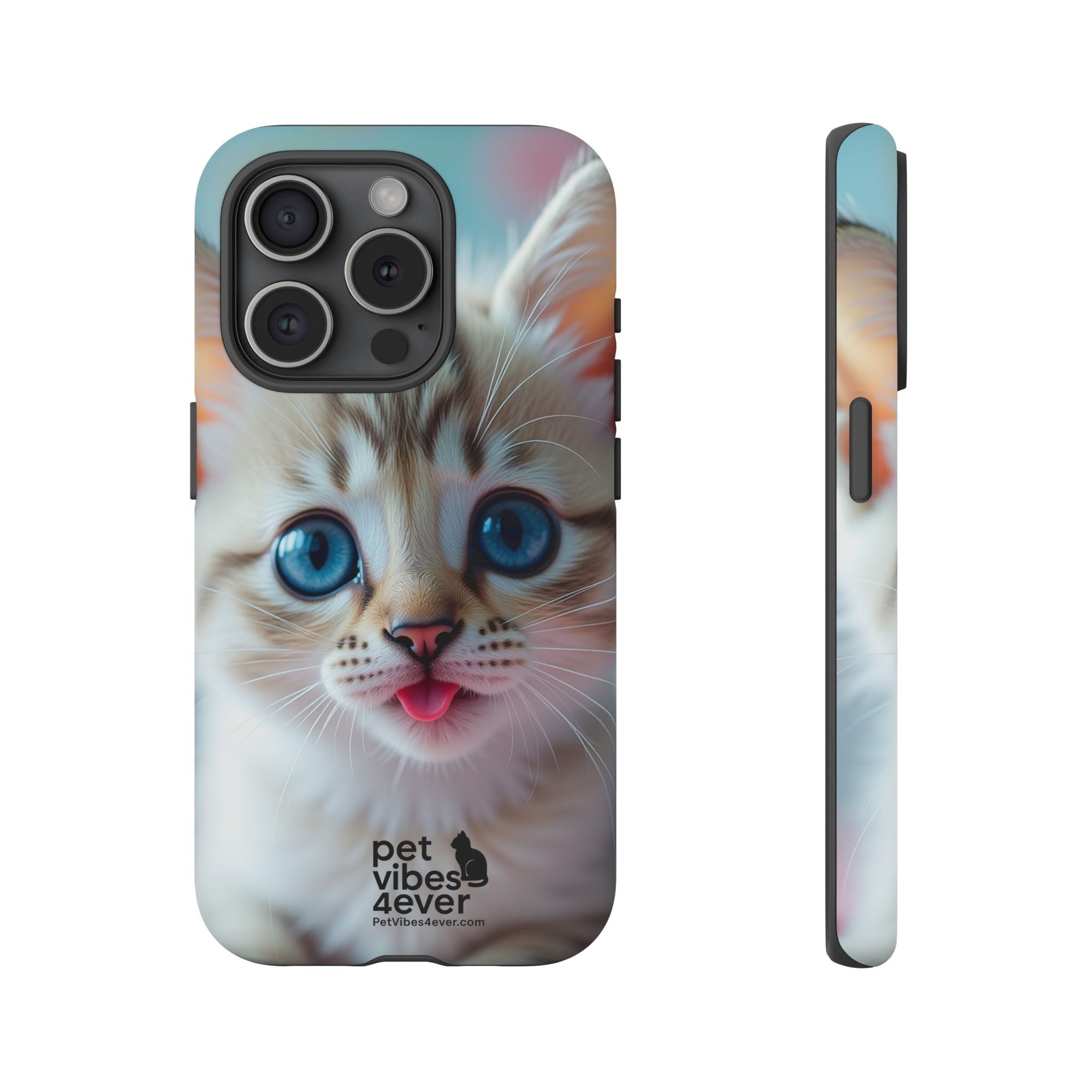 Cute Cat Phone Case, Pet Lover Gift, Unique Phone Cover, Animal Design Accessory, Fun Pet Vibes, Kitty Protection Shell